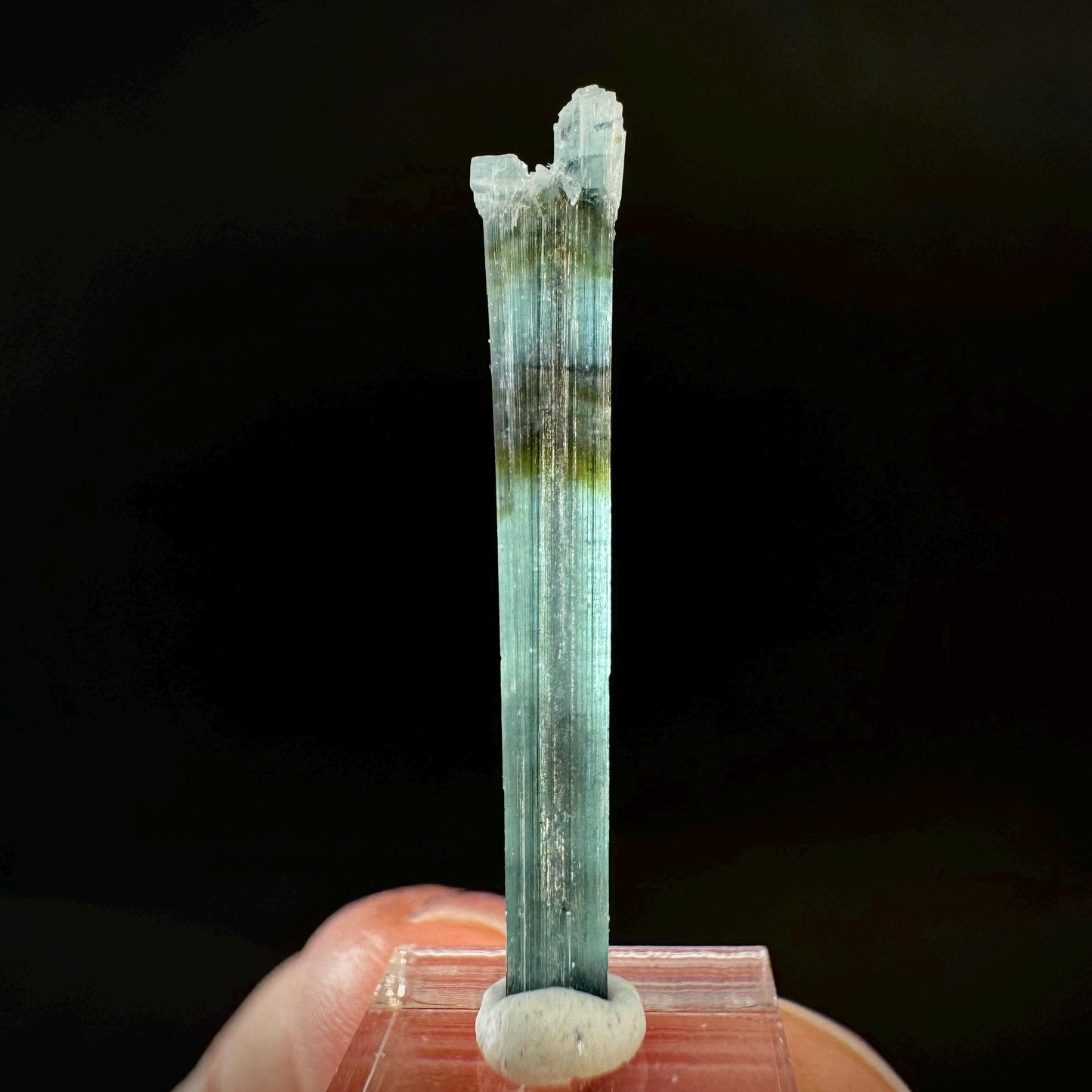 Indicolite Tourmaline Crystal | Natural Blue-Green Mineral Specimen from Pakistan