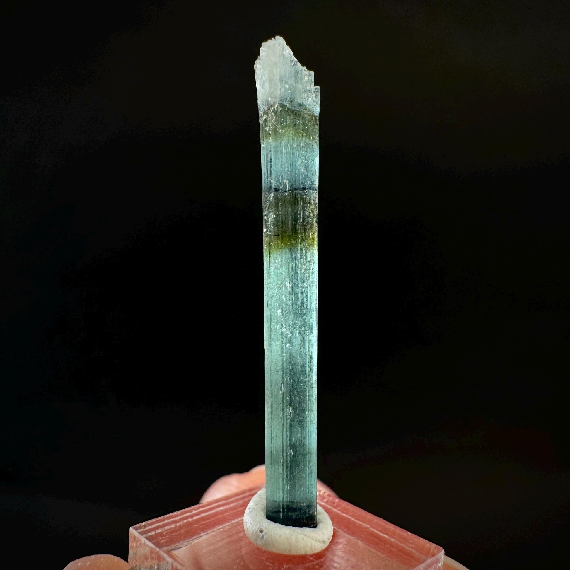 Indicolite Tourmaline Crystal | Natural Blue-Green Mineral Specimen from Pakistan