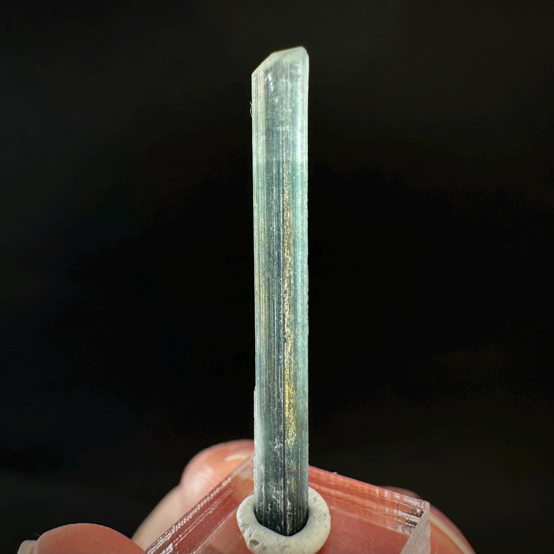 Indicolite Tourmaline Crystal | Natural Blue-Green Mineral Specimen from Pakistan