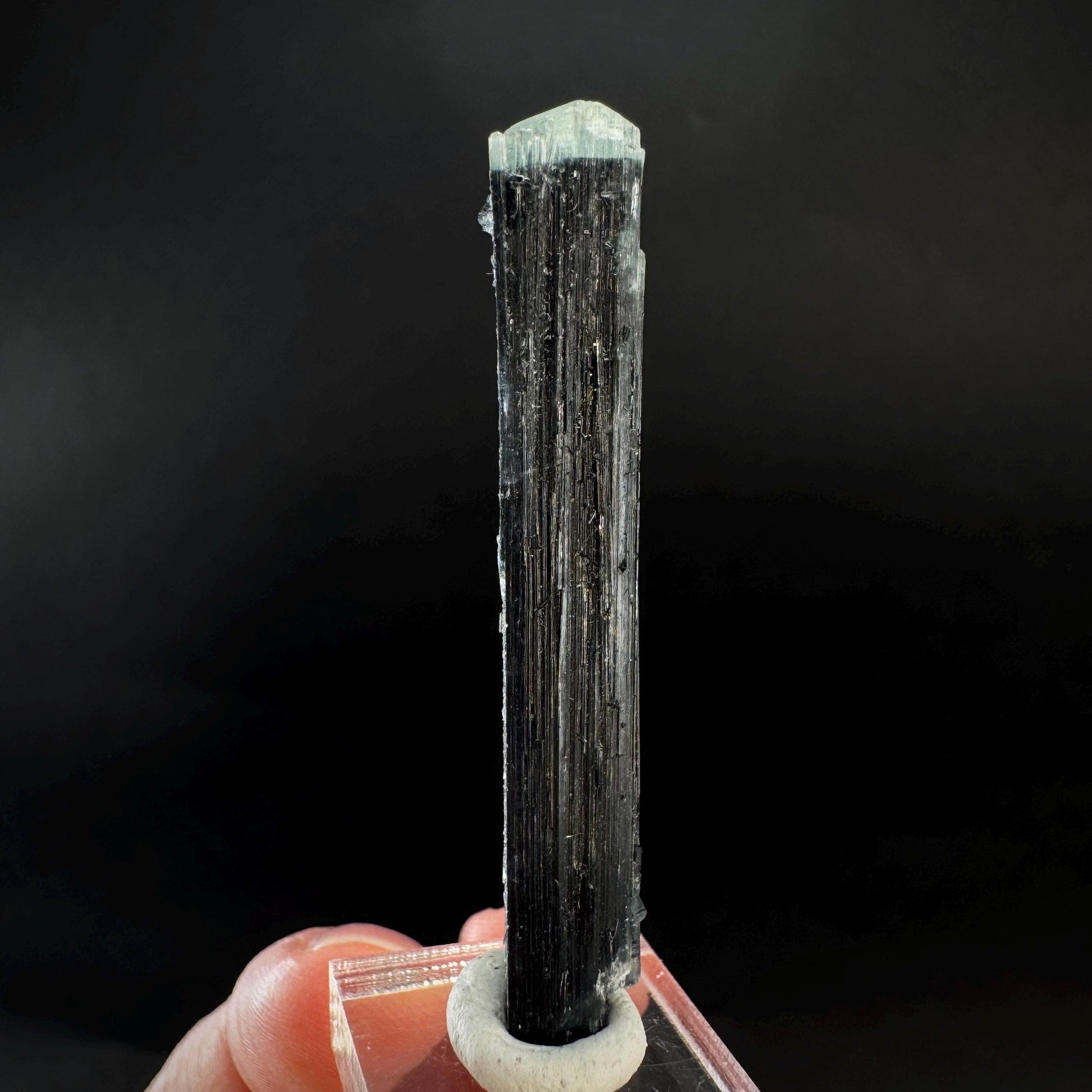 Indicolite Tourmaline Crystal | Natural Blue-Green Mineral Specimen from Pakistan