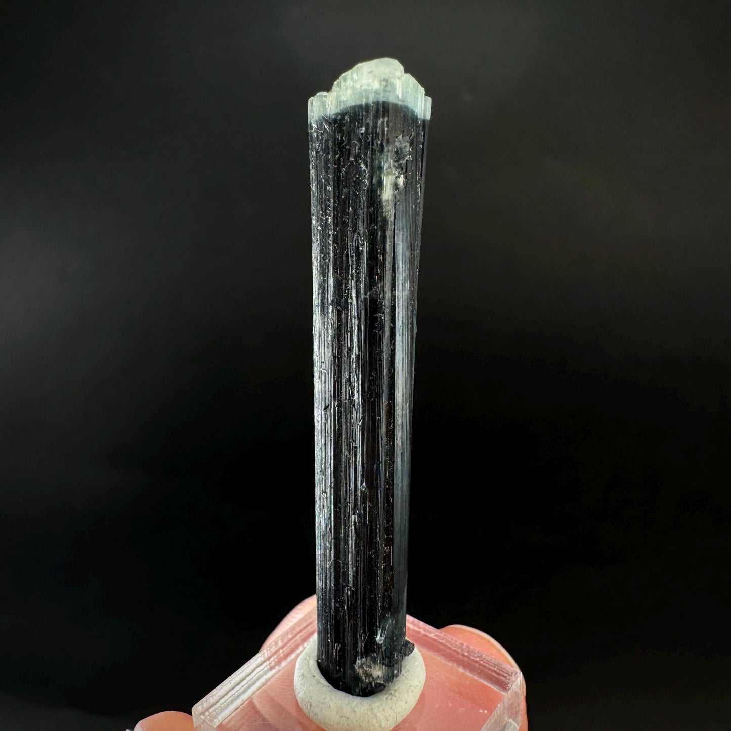 Indicolite Tourmaline Crystal | Natural Blue-Green Mineral Specimen from Pakistan
