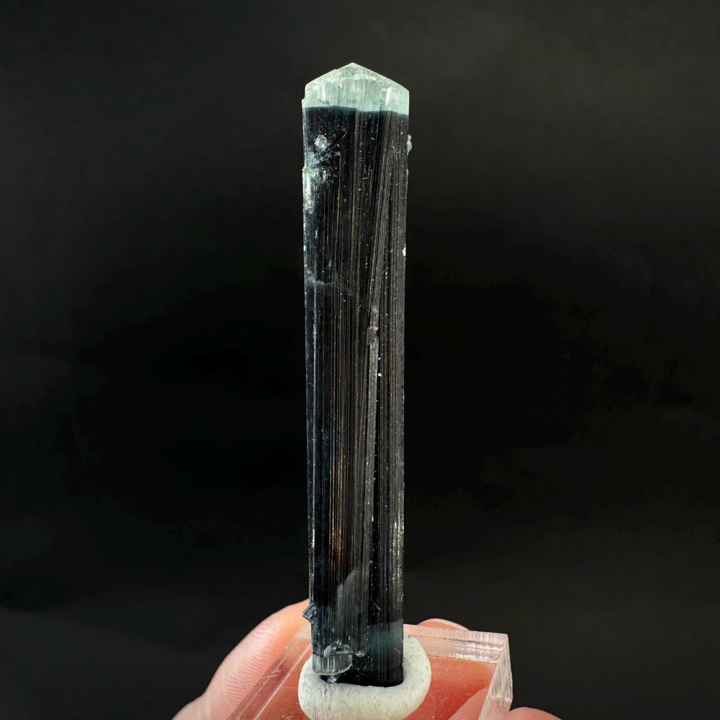 Indicolite Tourmaline Crystal | Natural Blue-Green Mineral Specimen from Pakistan