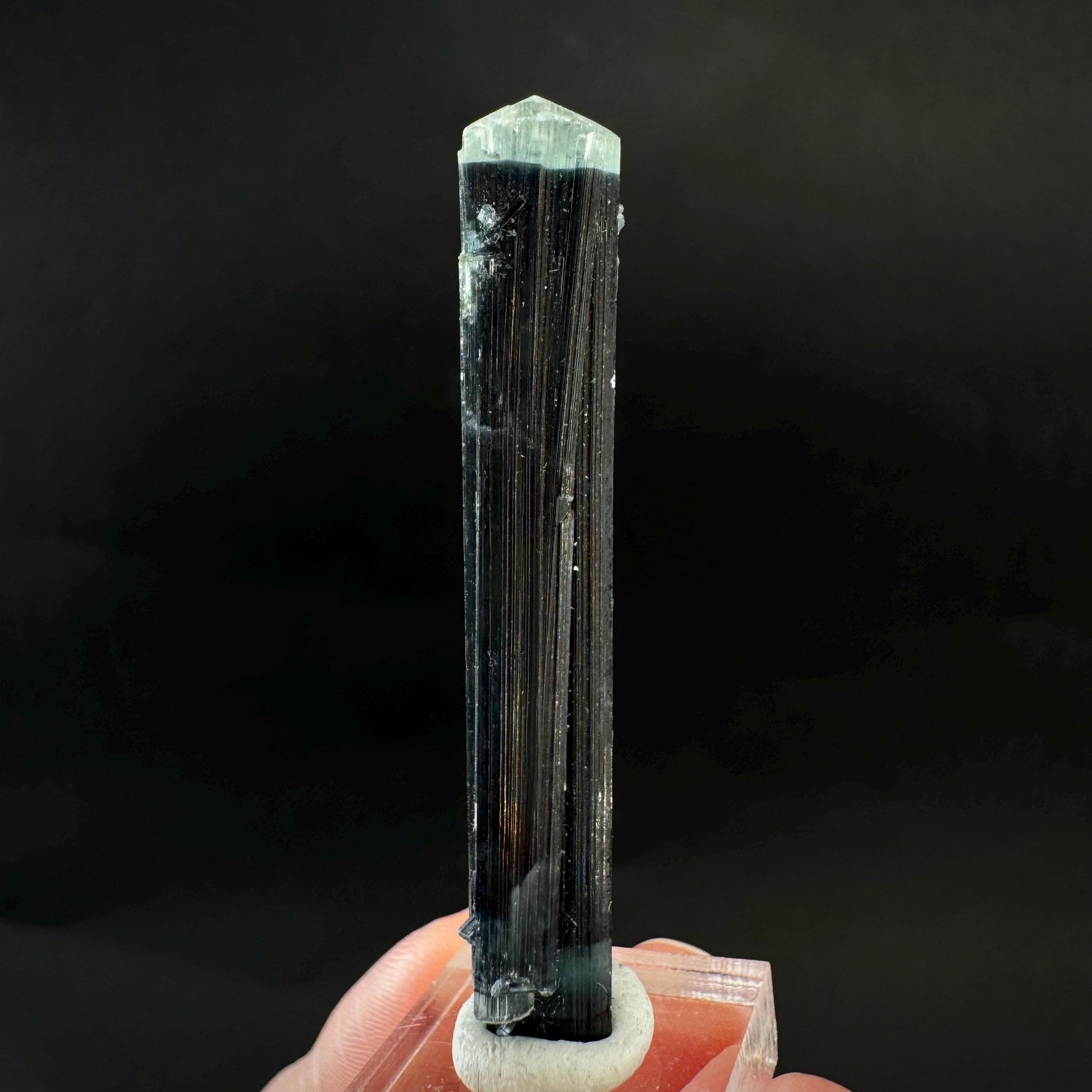 Indicolite Tourmaline Crystal | Natural Blue-Green Mineral Specimen from Pakistan