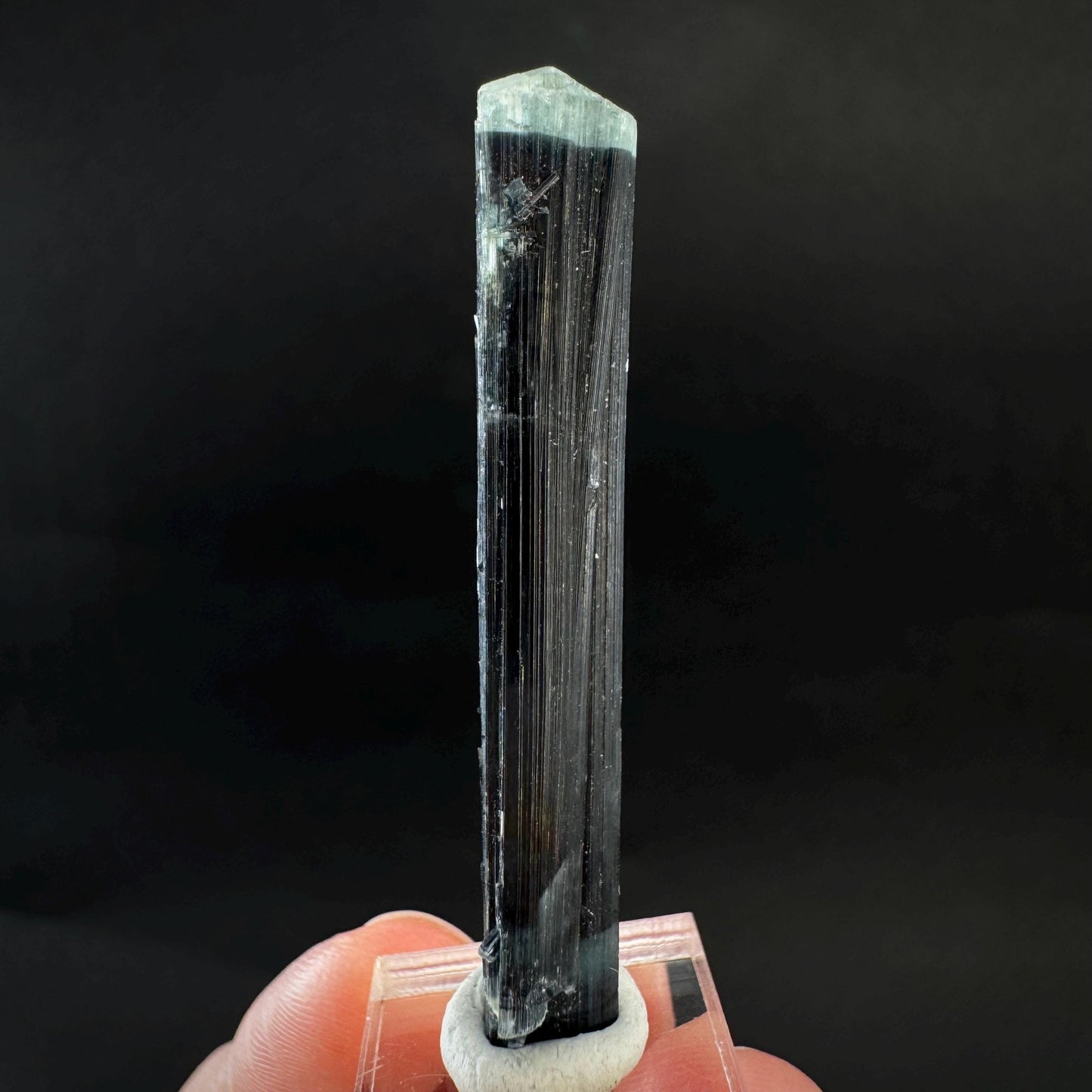 Indicolite Tourmaline Crystal | Natural Blue-Green Mineral Specimen from Pakistan