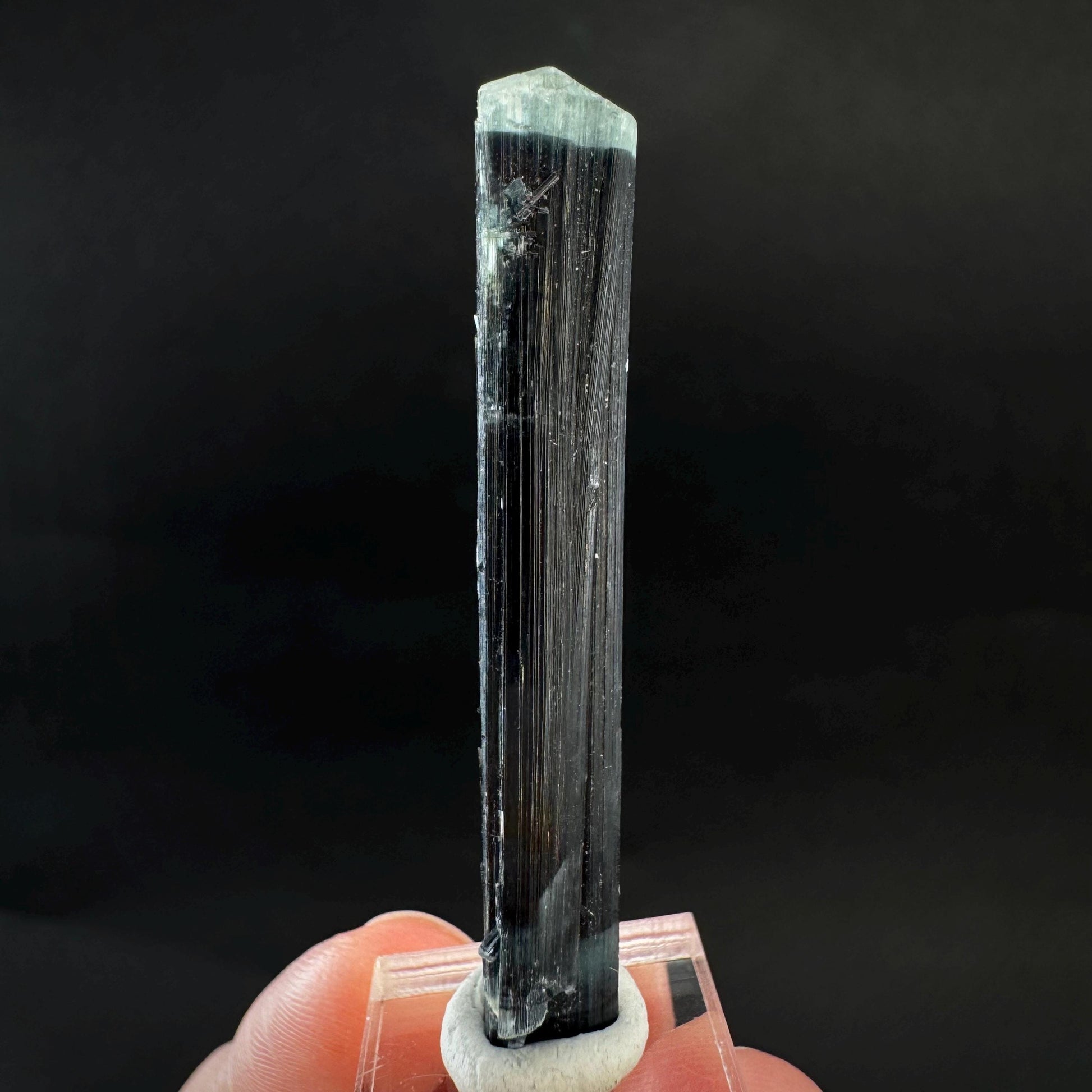 Indicolite Tourmaline Crystal | Natural Blue-Green Mineral Specimen from Pakistan