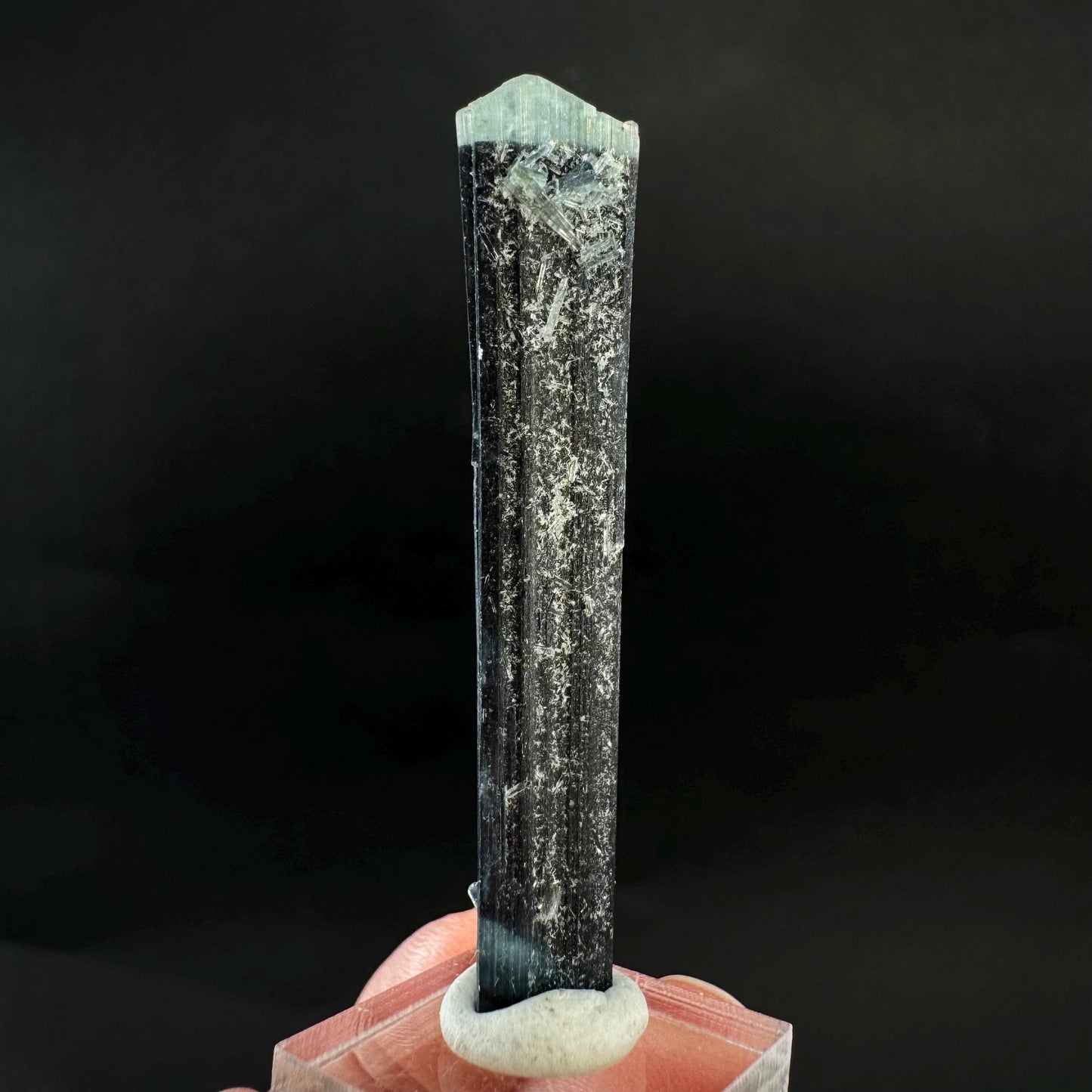 Indicolite Tourmaline Crystal | Natural Blue-Green Mineral Specimen from Pakistan