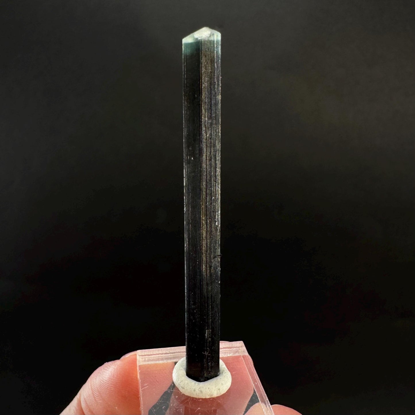 Indicolite Tourmaline Crystal | Natural Blue-Green Mineral Specimen from Pakistan