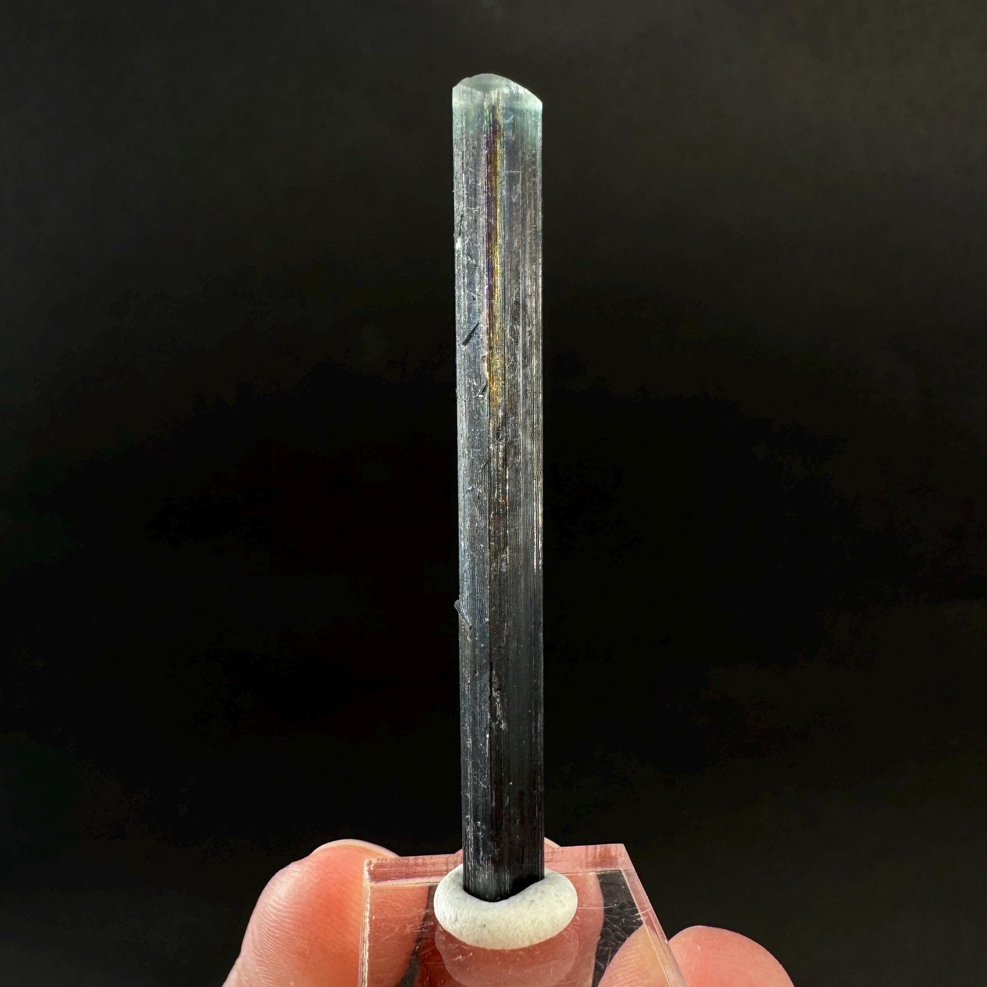 Indicolite Tourmaline Crystal | Natural Blue-Green Mineral Specimen from Pakistan