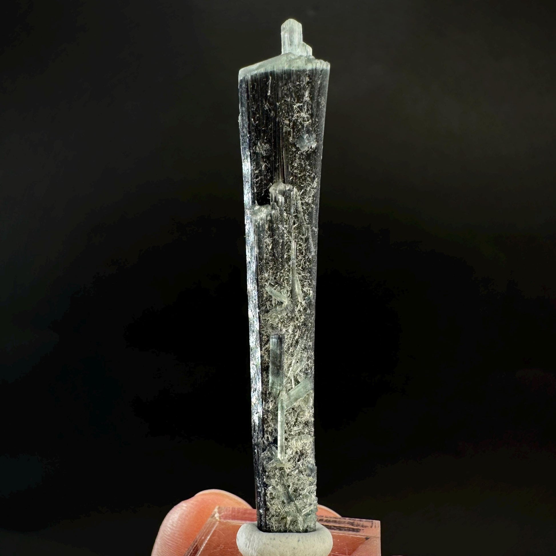 Indicolite Tourmaline Crystal | Natural Blue-Green Mineral Specimen from Pakistan