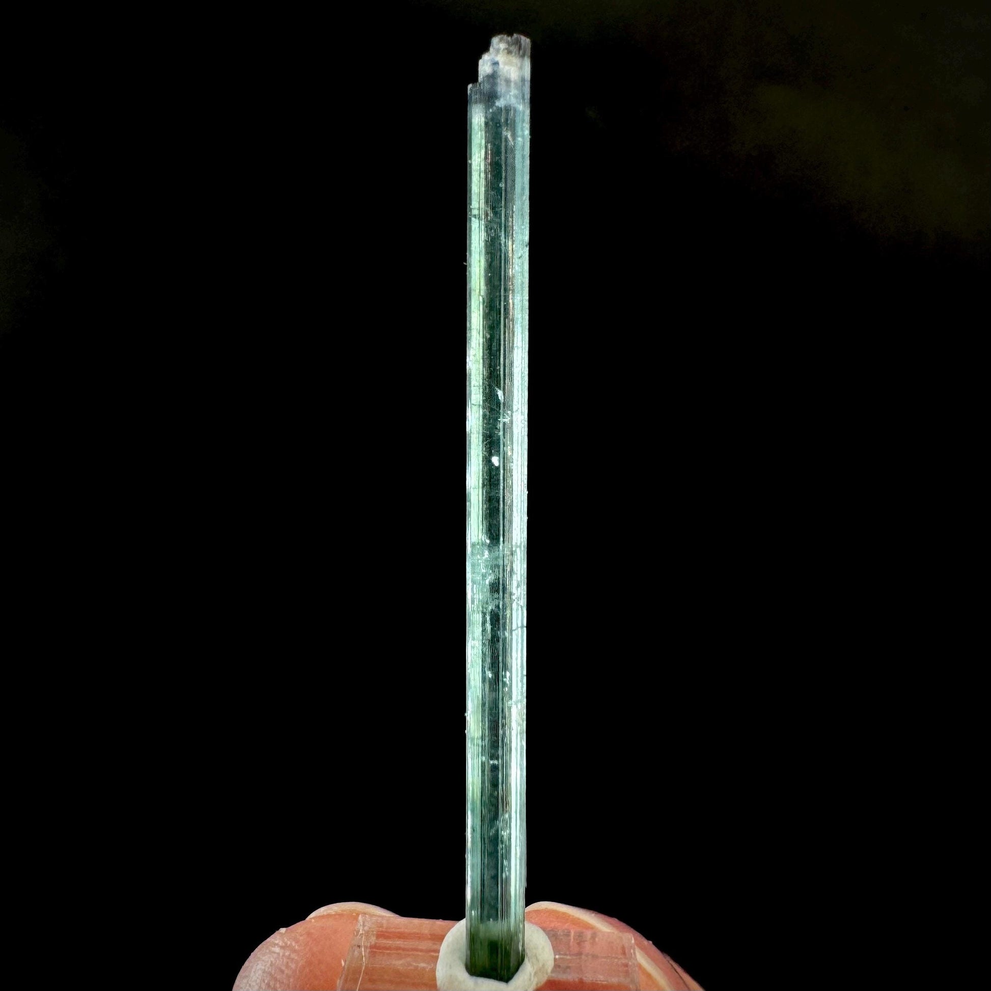 Indicolite Tourmaline Crystal | Natural Blue-Green Mineral Specimen from Pakistan