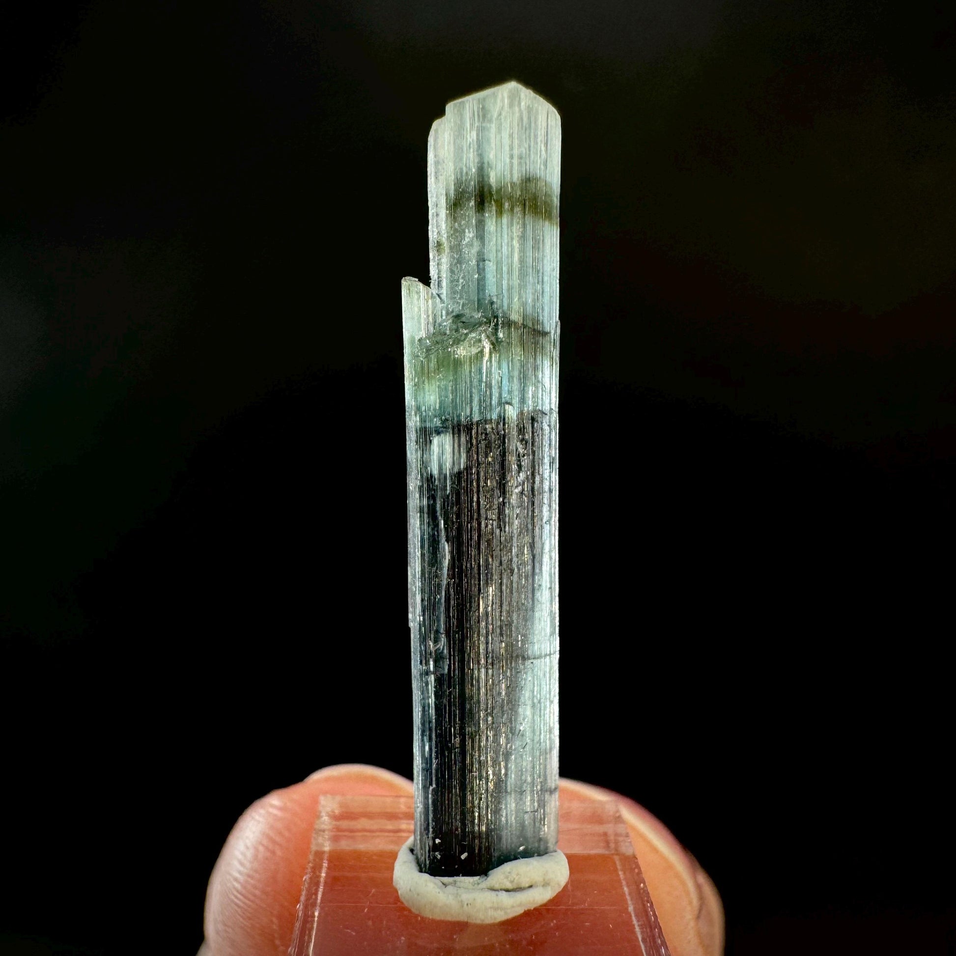 Indicolite Tourmaline Crystal | Natural Blue-Green Mineral Specimen from Pakistan