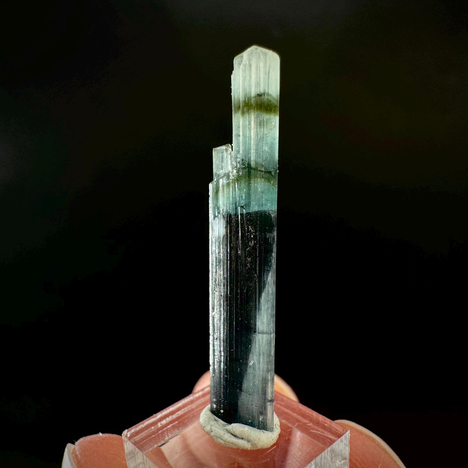 Indicolite Tourmaline Crystal | Natural Blue-Green Mineral Specimen from Pakistan