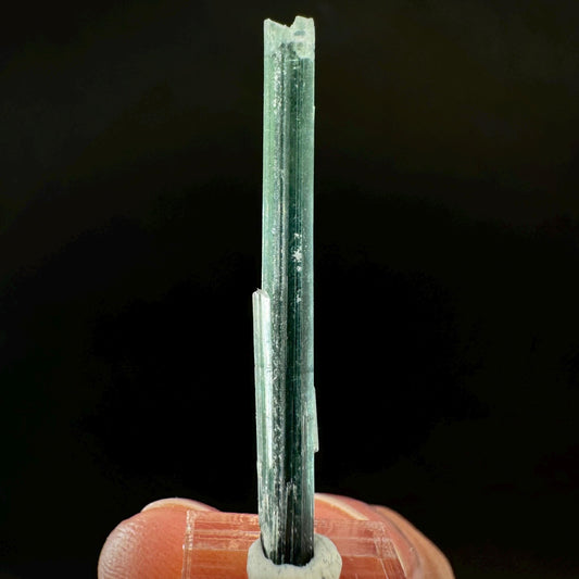 Indicolite Tourmaline Crystal | Natural Blue-Green Mineral Specimen from Pakistan