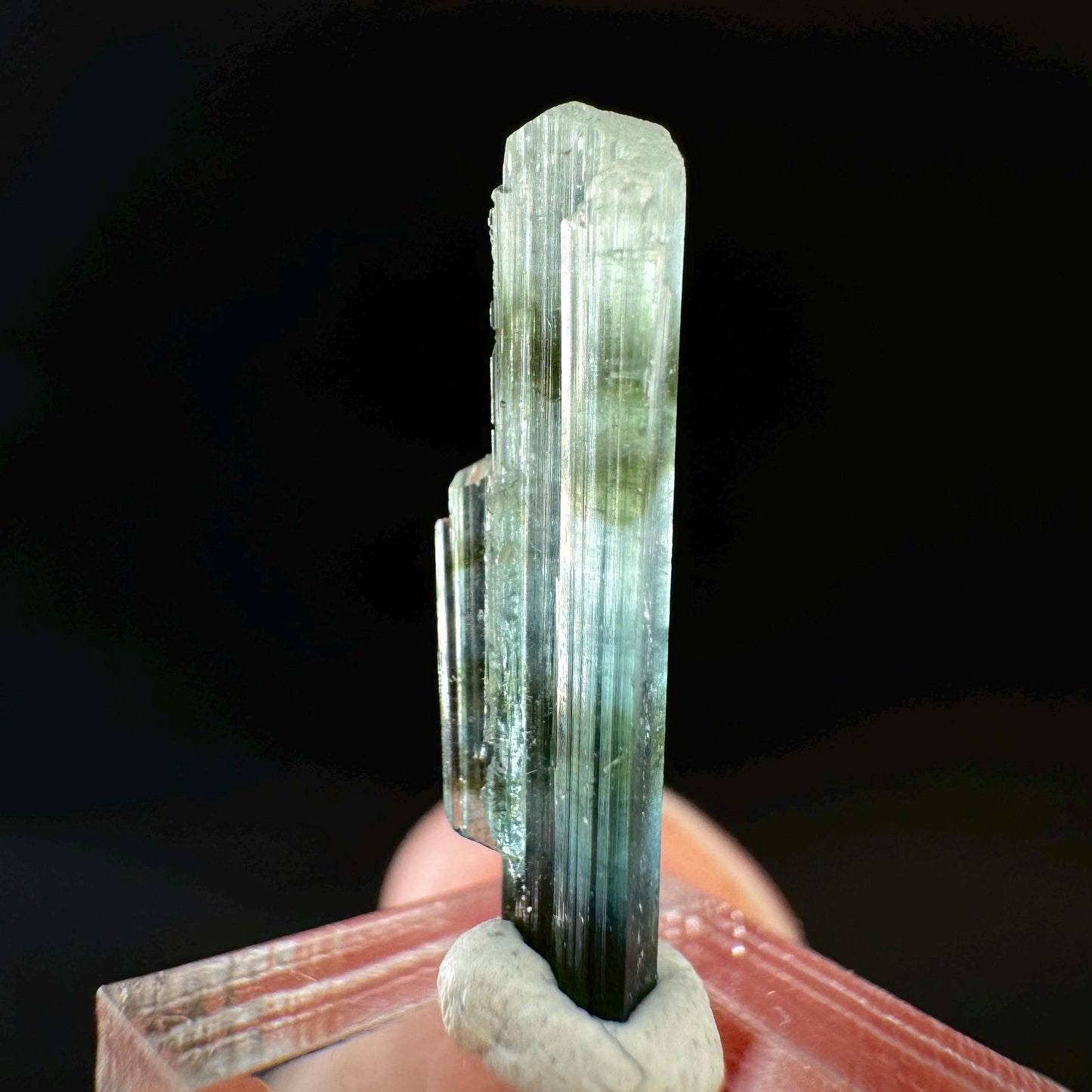 Indicolite Tourmaline Crystal | Natural Blue-Green Mineral Specimen from Pakistan