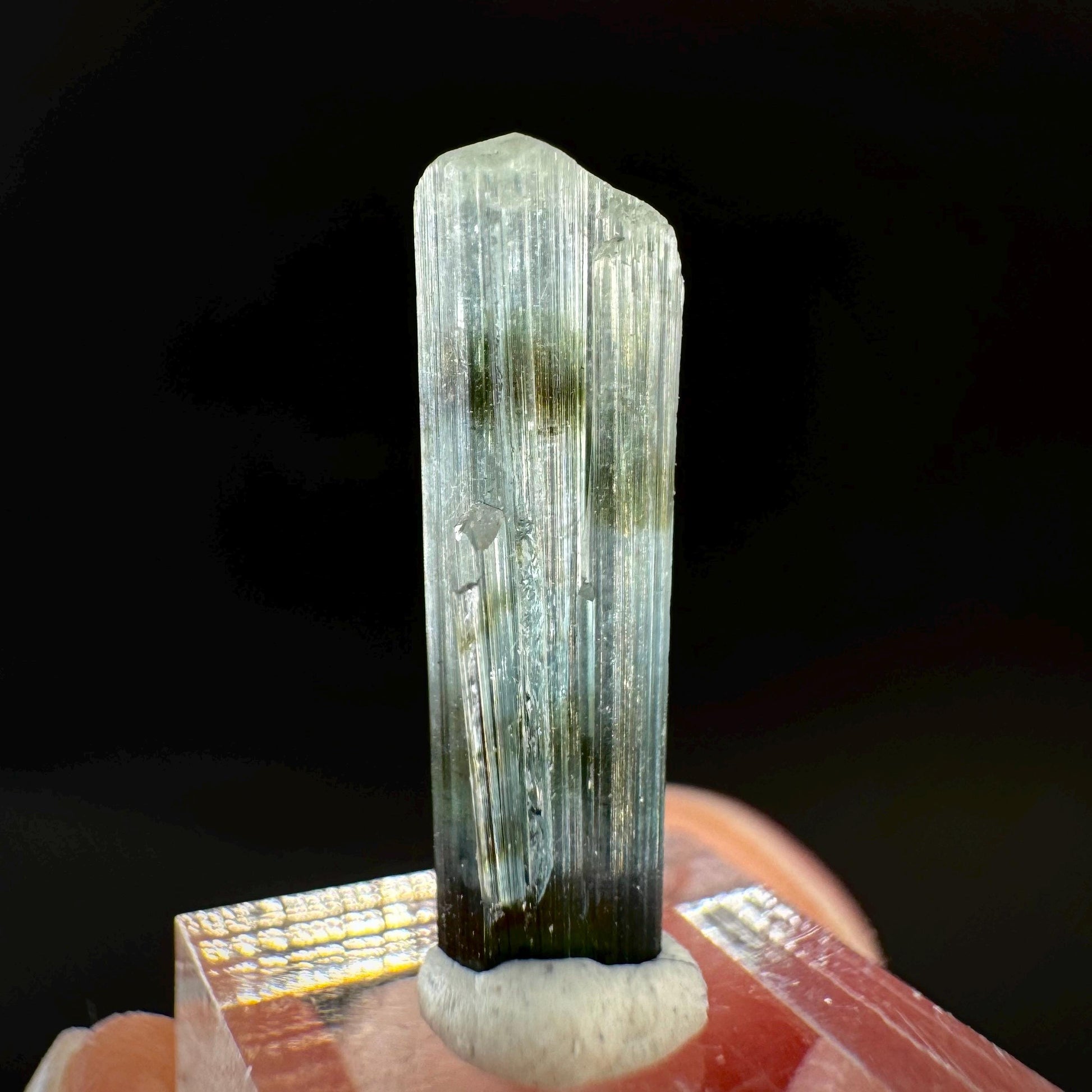 Indicolite Tourmaline Crystal | Natural Blue-Green Mineral Specimen from Pakistan