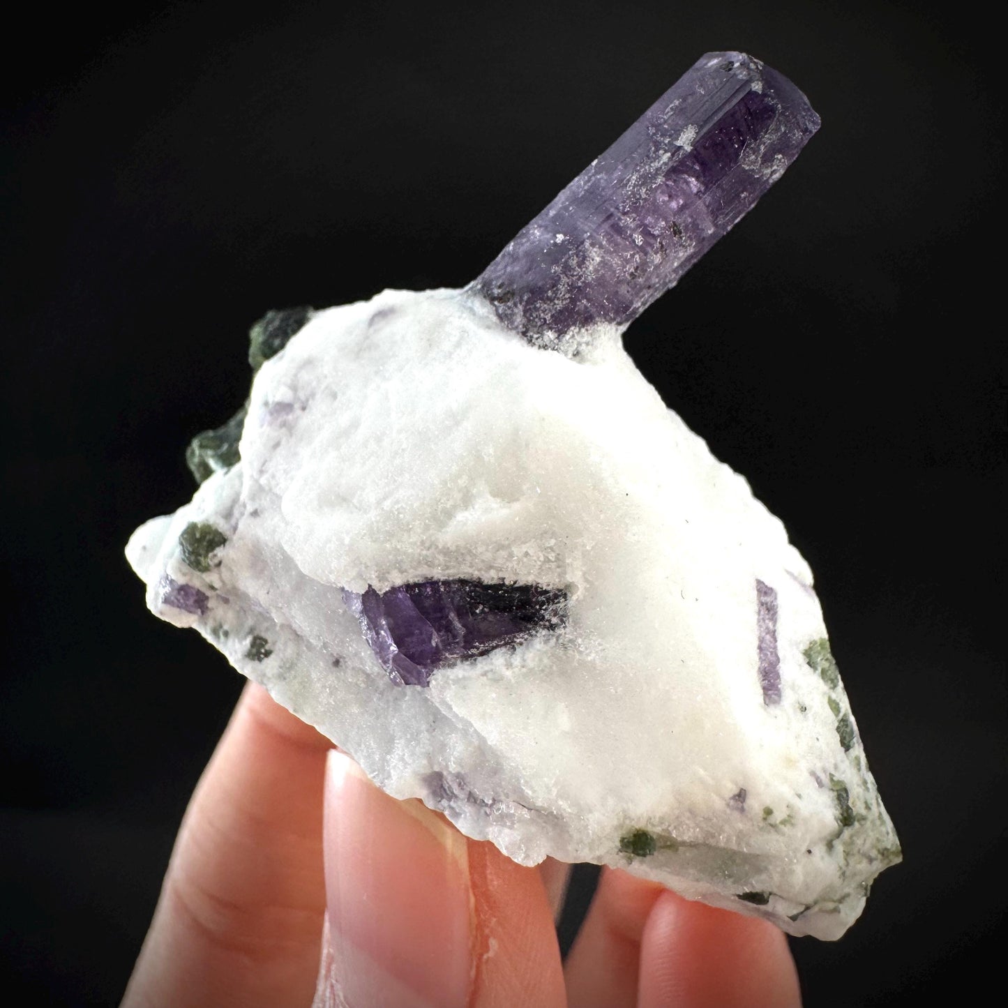 Scapolite on Matrix | Purple Crystal, Mineral Specimen from Afghanistan
