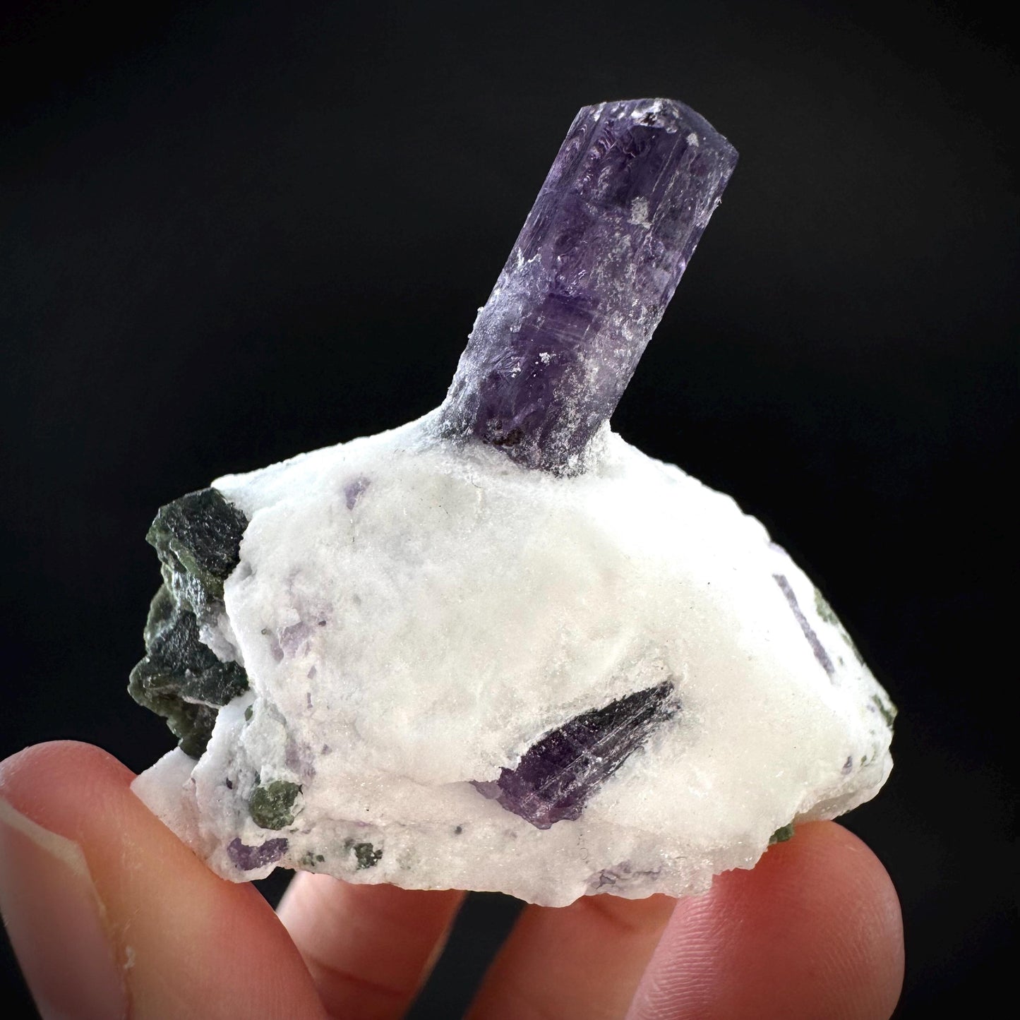Scapolite on Matrix | Purple Crystal, Mineral Specimen from Afghanistan