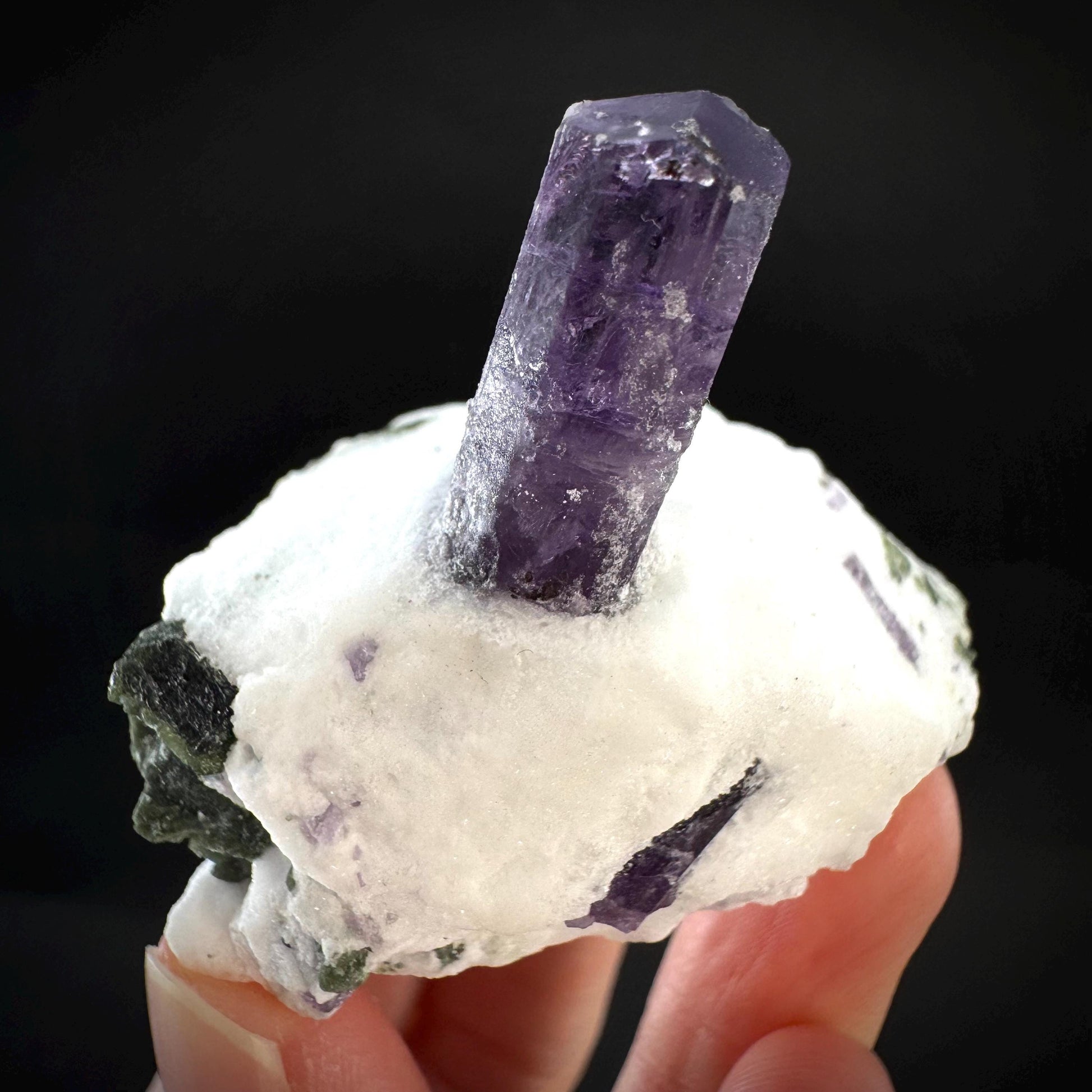 Scapolite on Matrix | Purple Crystal, Mineral Specimen from Afghanistan