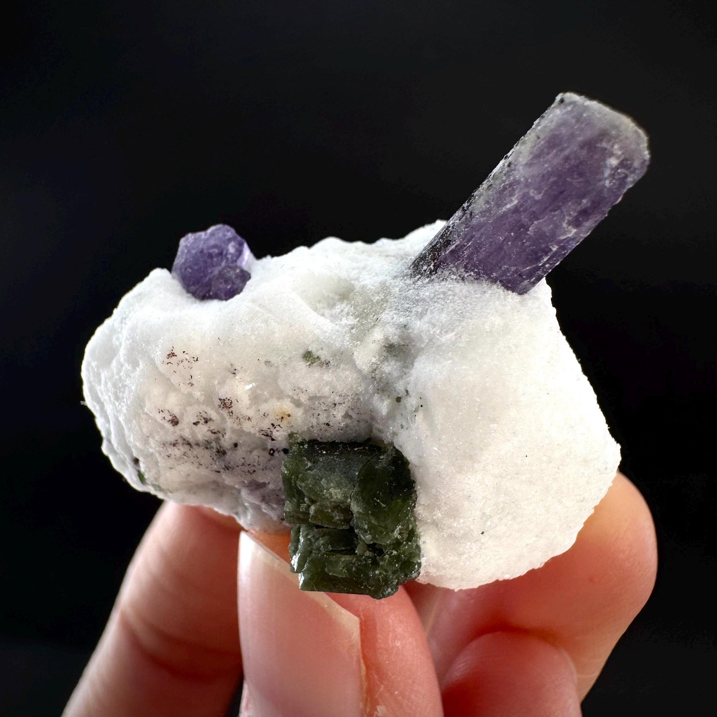 Scapolite on Matrix | Purple Crystal, Mineral Specimen from Afghanistan