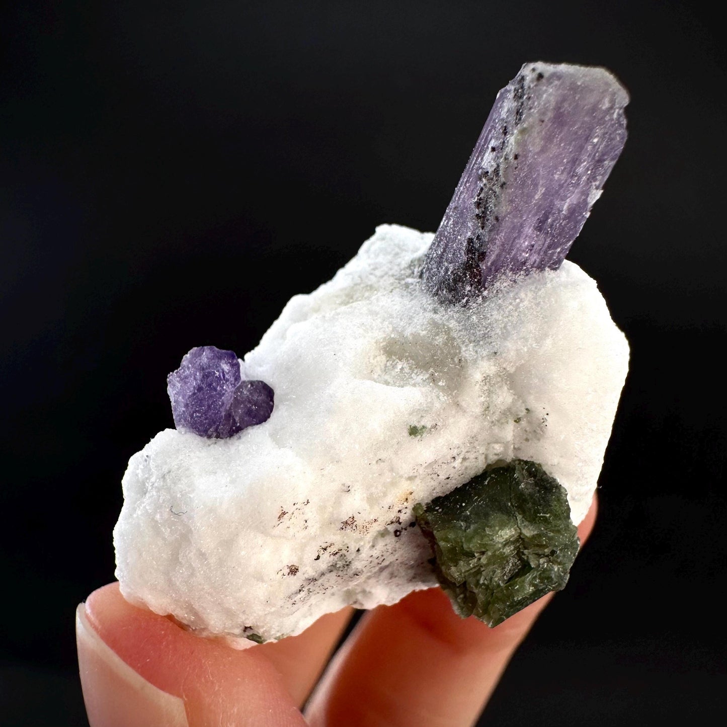 Scapolite on Matrix | Purple Crystal, Mineral Specimen from Afghanistan