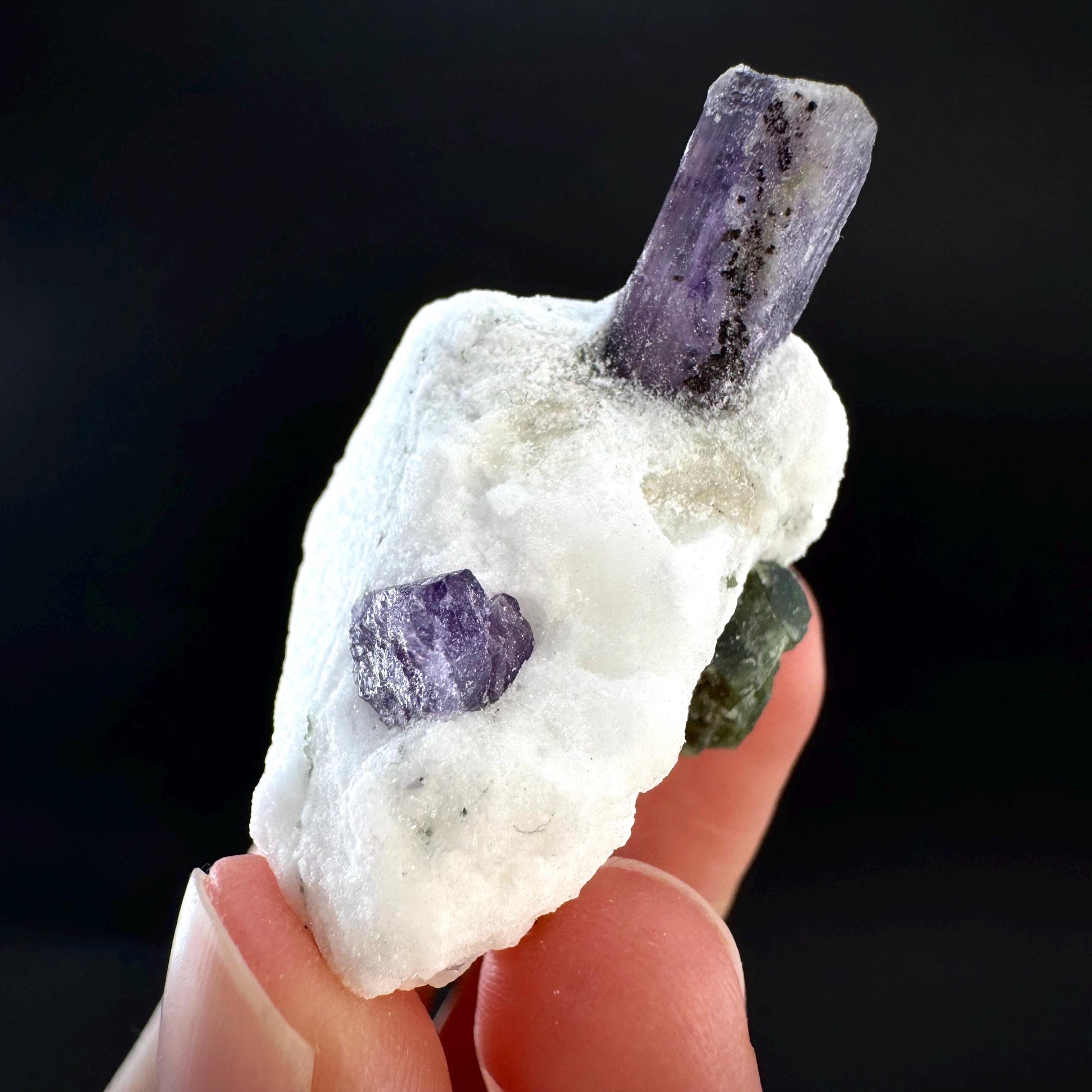 Scapolite on Matrix | Purple Crystal, Mineral Specimen from Afghanistan