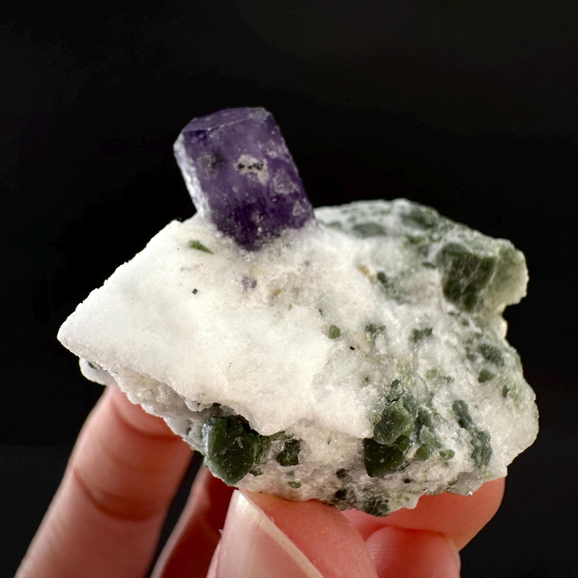 Scapolite on Matrix | Purple Crystal, Mineral Specimen from Afghanistan