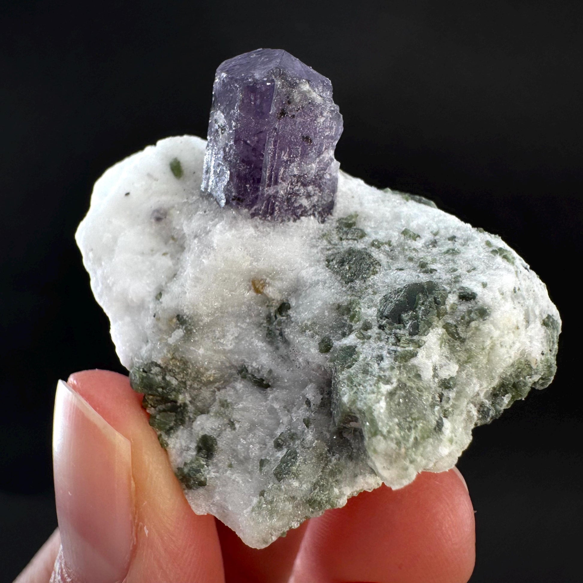 Scapolite on Matrix | Purple Crystal, Mineral Specimen from Afghanistan