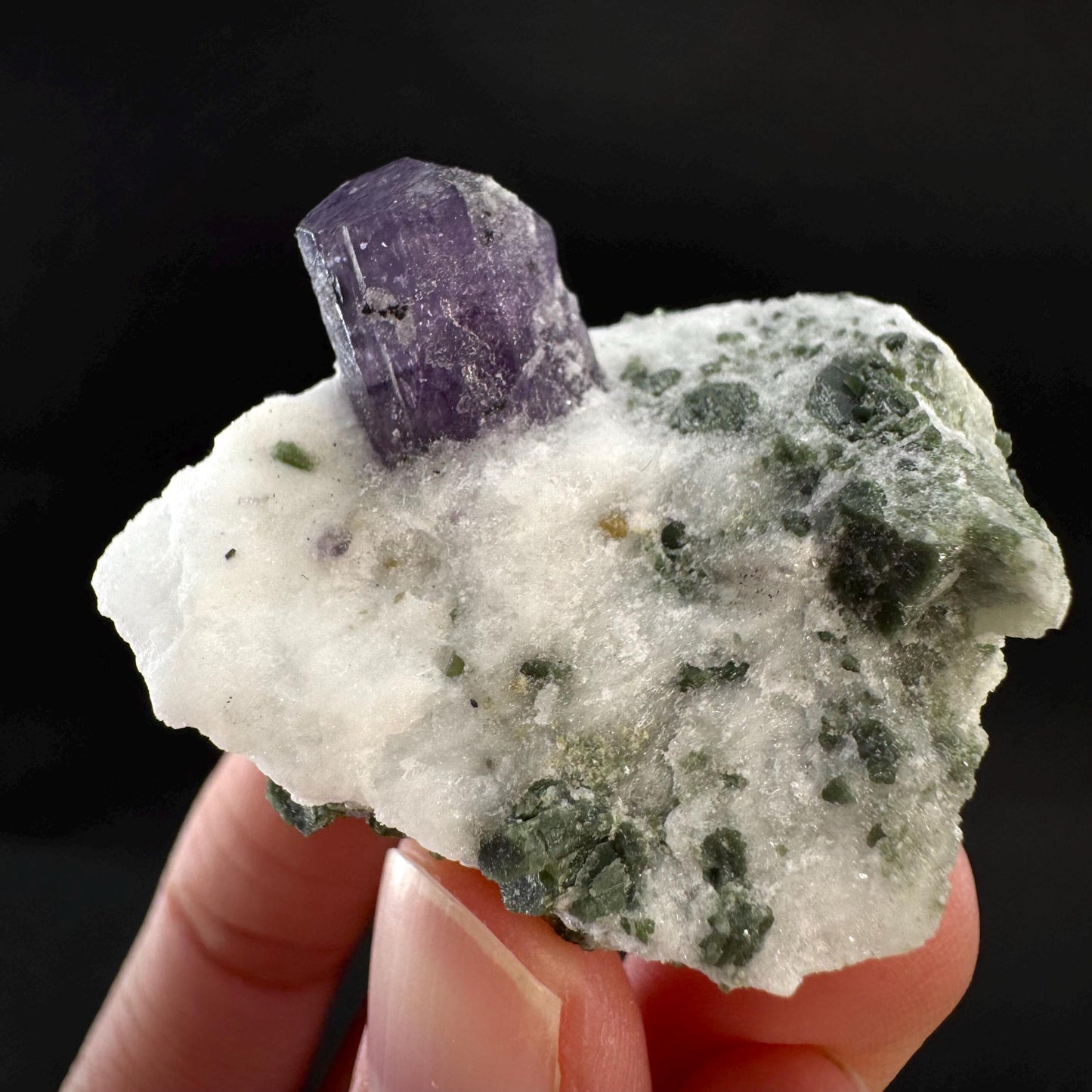 Scapolite on Matrix | Purple Crystal, Mineral Specimen from Afghanistan
