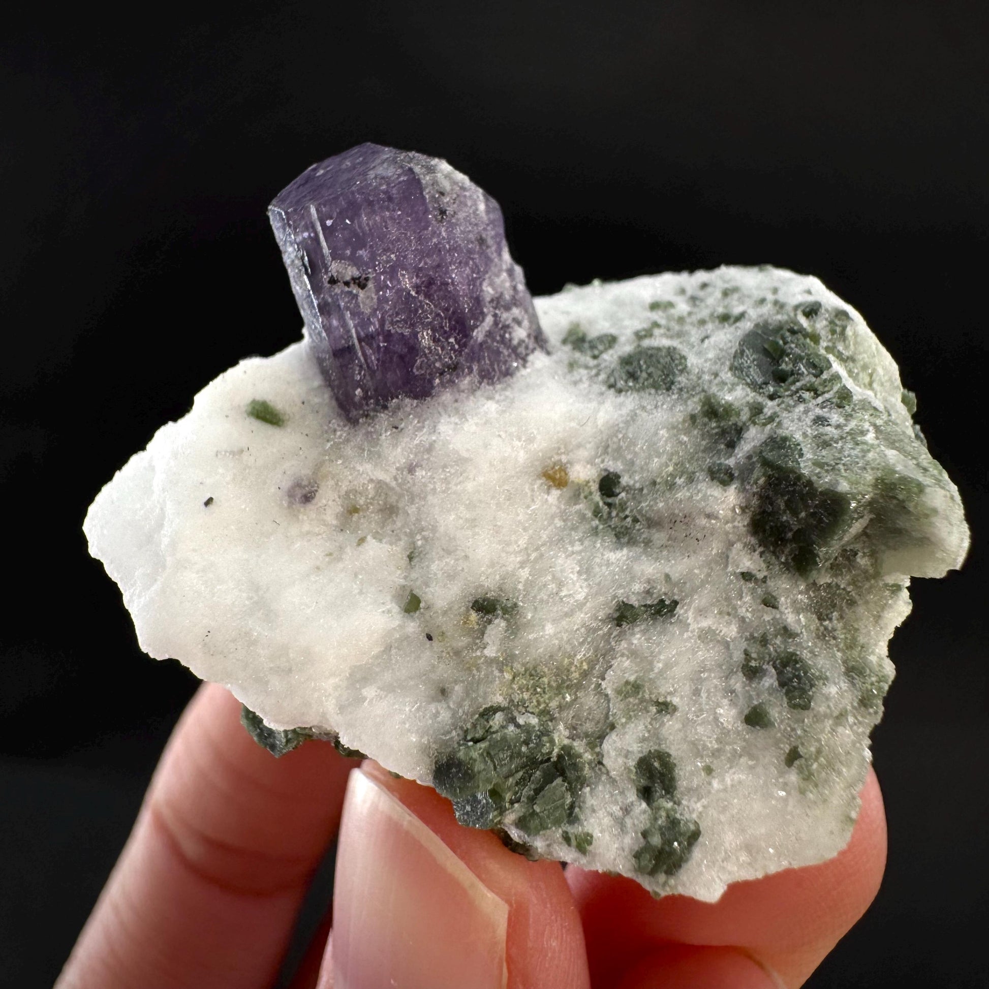 Scapolite on Matrix | Purple Crystal, Mineral Specimen from Afghanistan