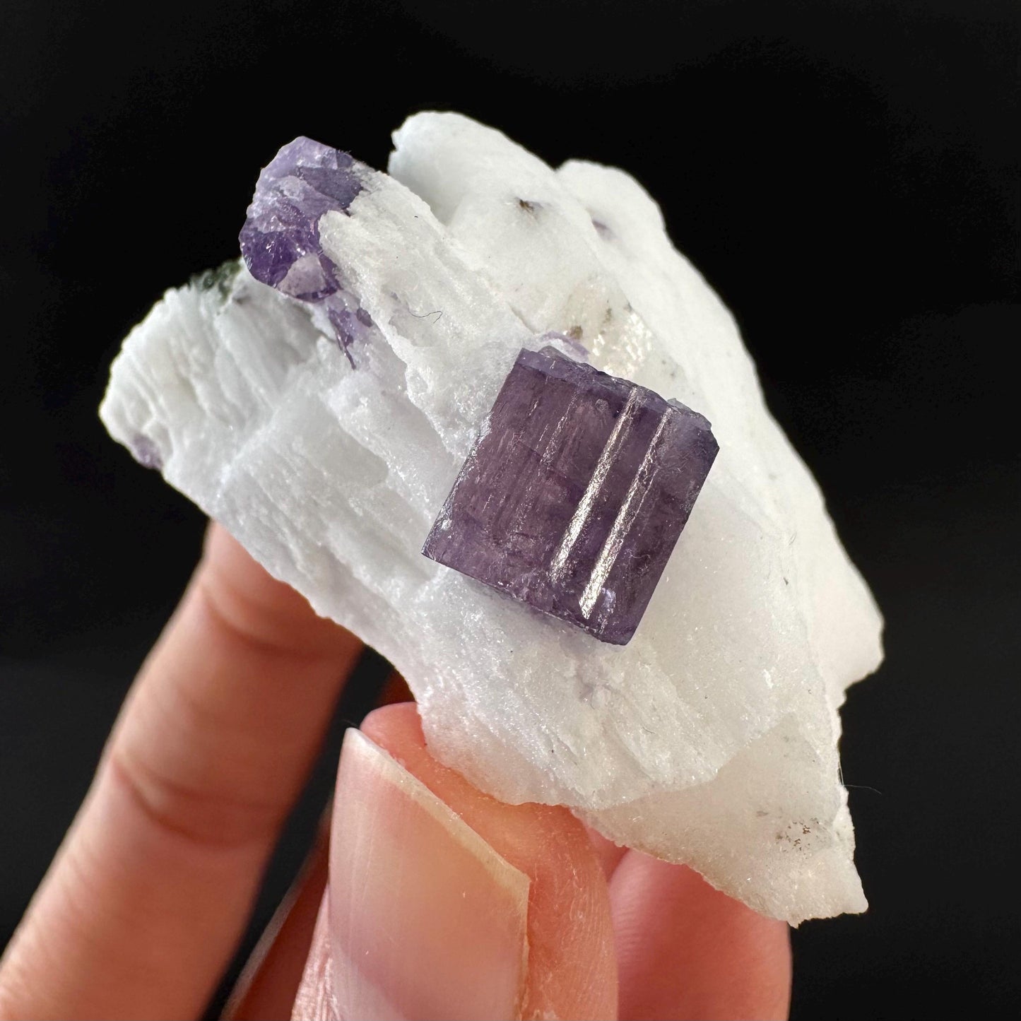 Scapolite on Matrix | Purple Crystal, Mineral Specimen from Afghanistan