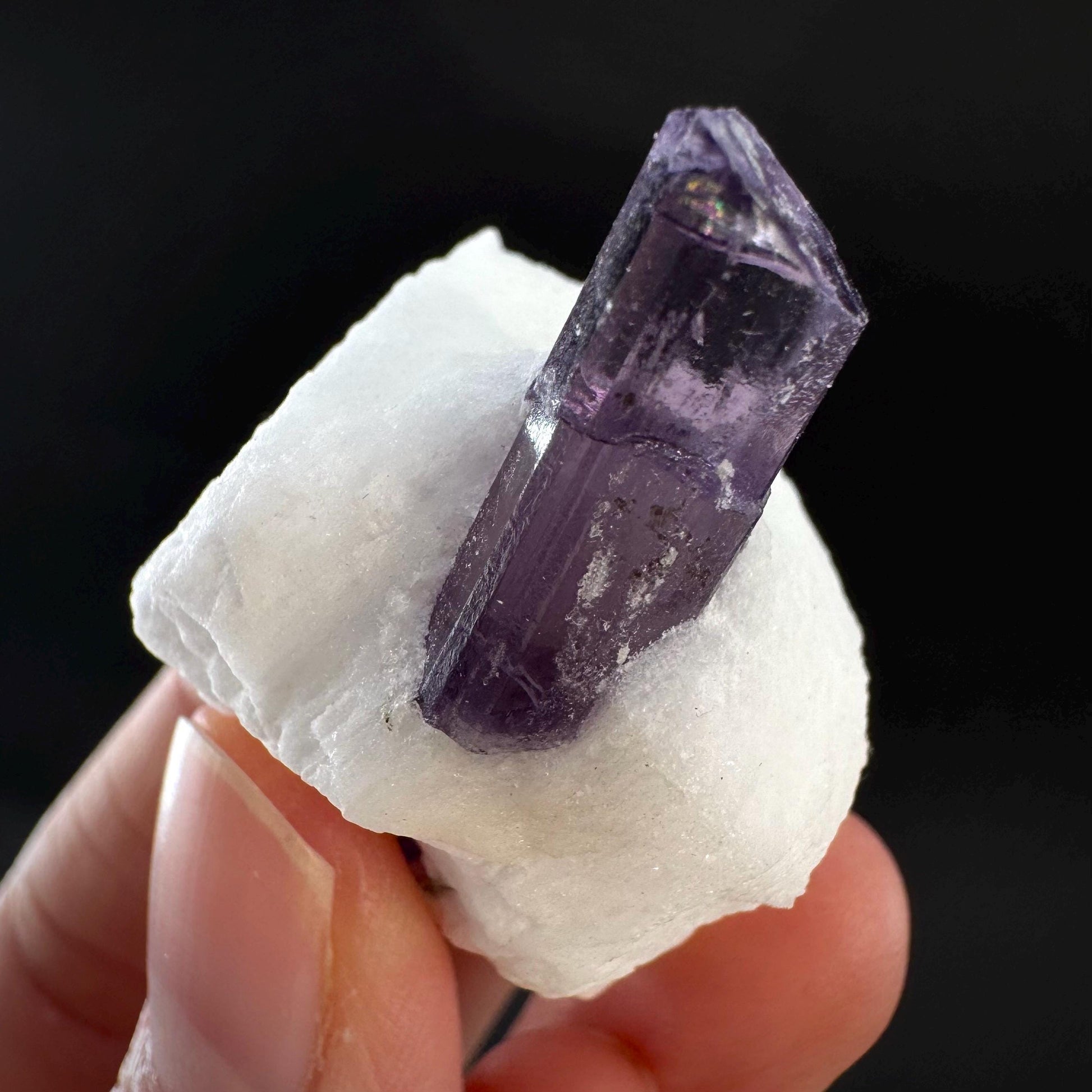 Scapolite on Matrix | Purple Crystal, Mineral Specimen from Afghanistan