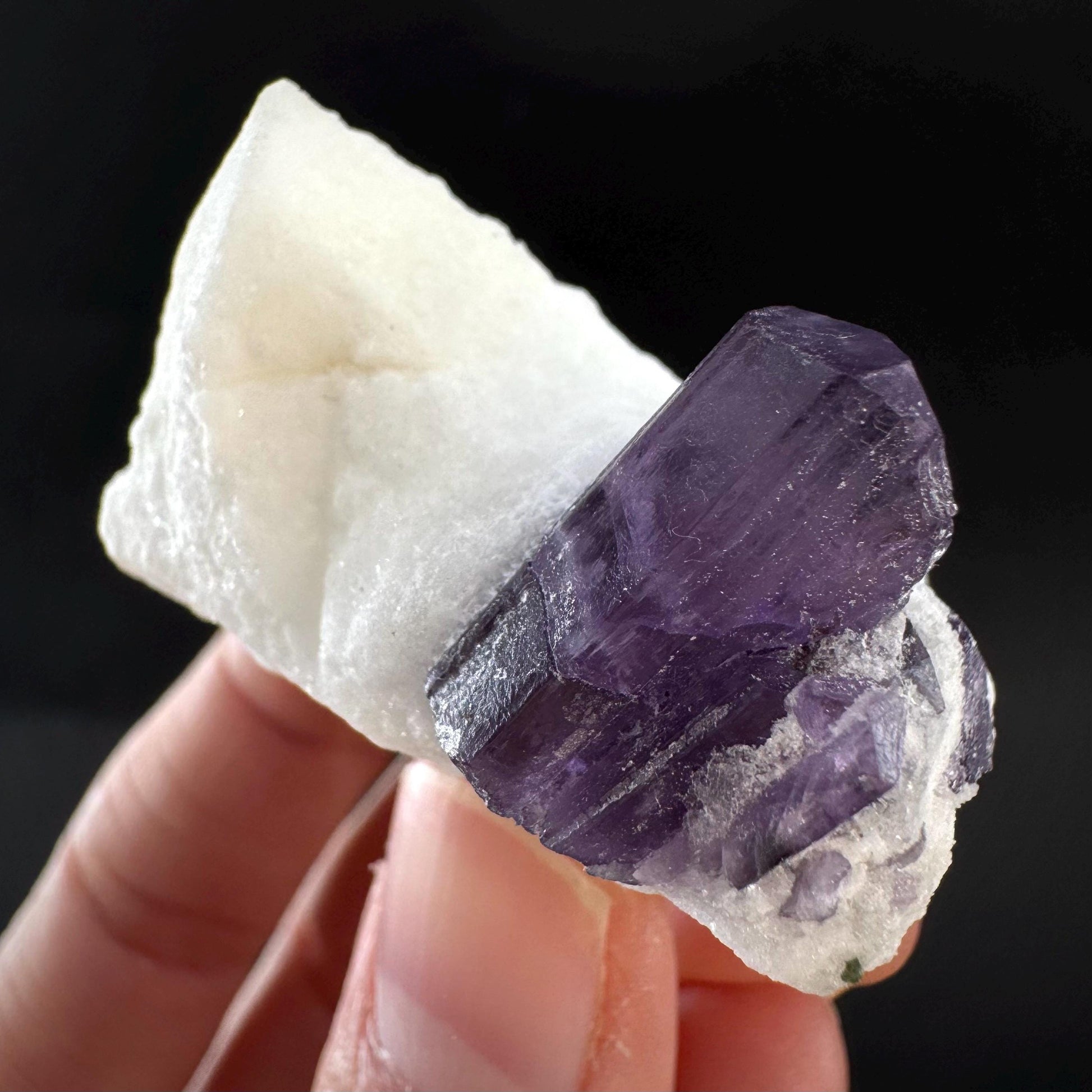 Scapolite on Matrix | Purple Crystal, Mineral Specimen from Afghanistan