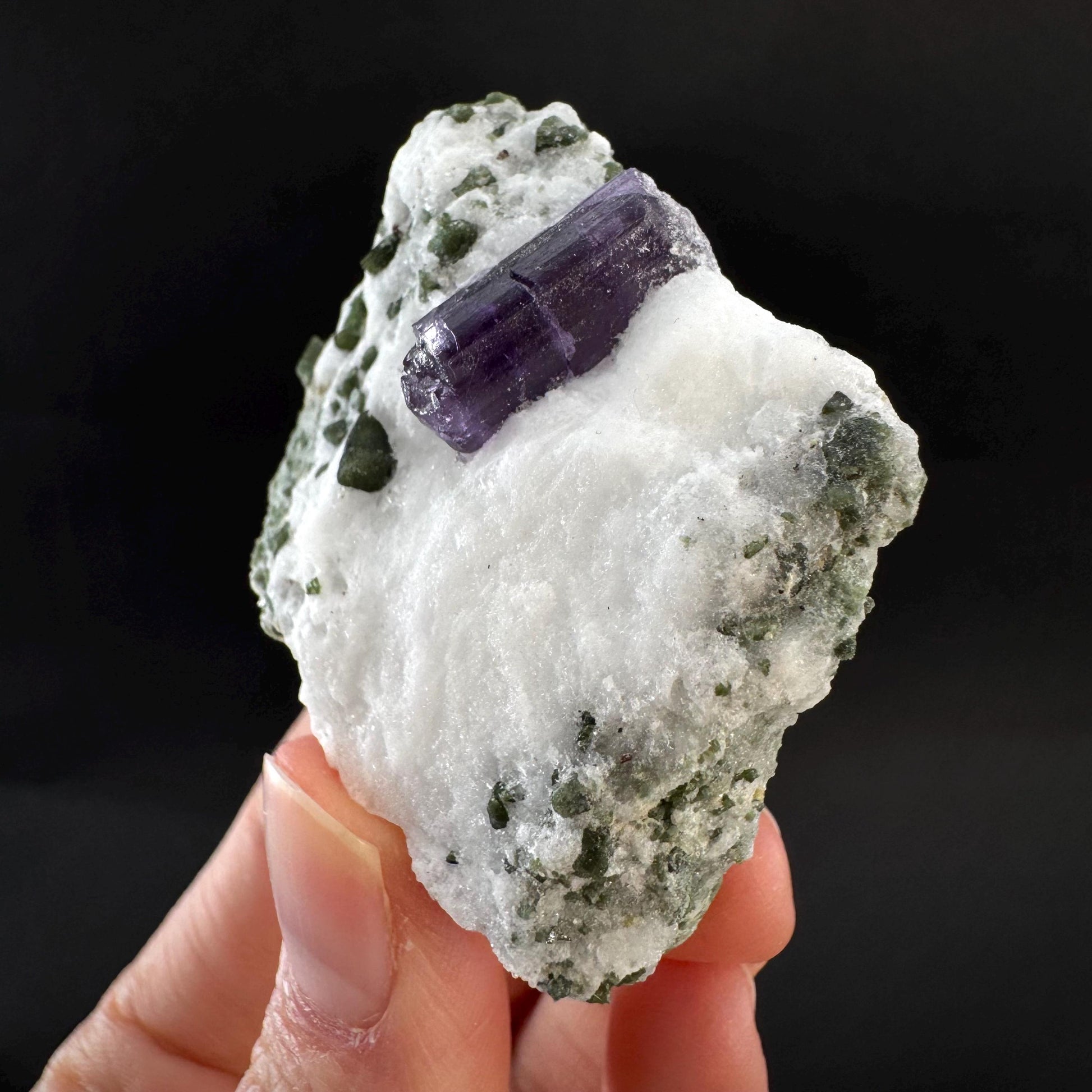 Scapolite on Matrix | Purple Crystal, Mineral Specimen from Afghanistan