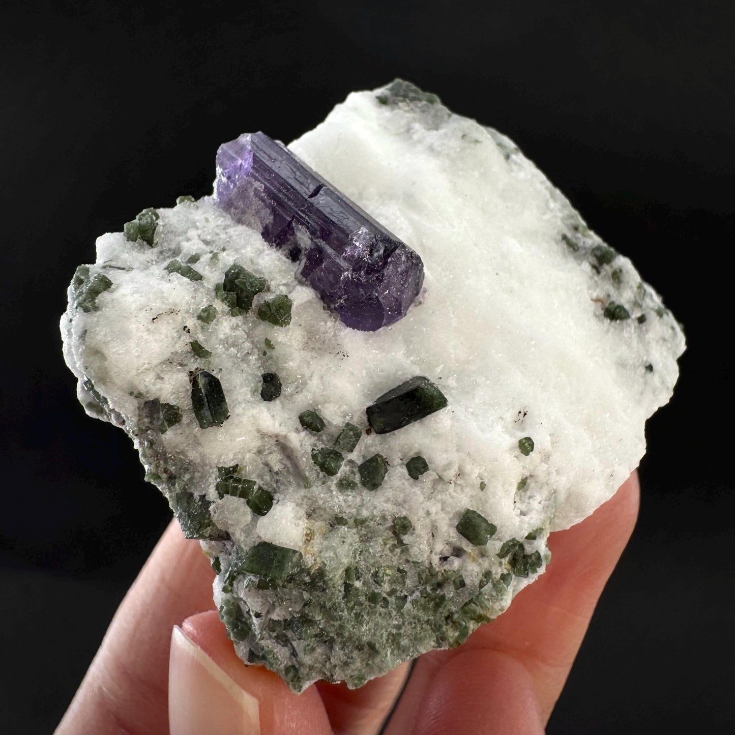 Scapolite on Matrix | Purple Crystal, Mineral Specimen from Afghanistan