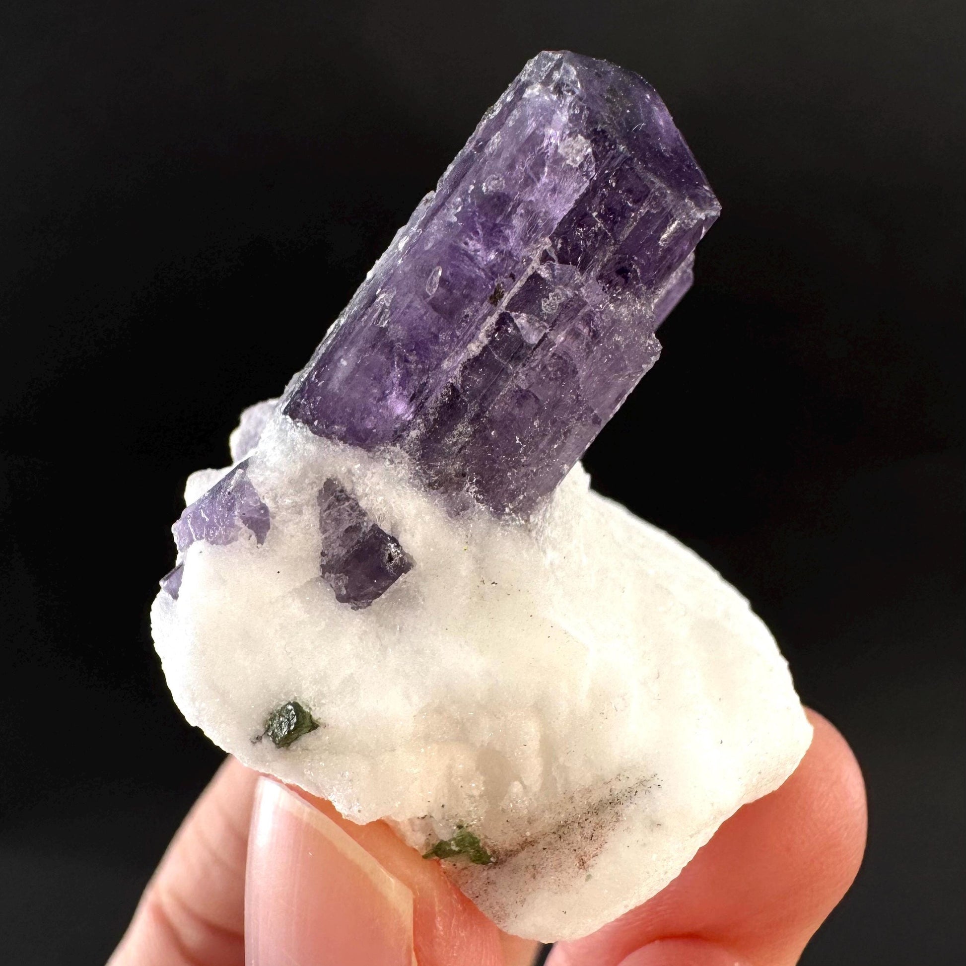 Scapolite on Matrix | Purple Crystal, Mineral Specimen from Afghanistan