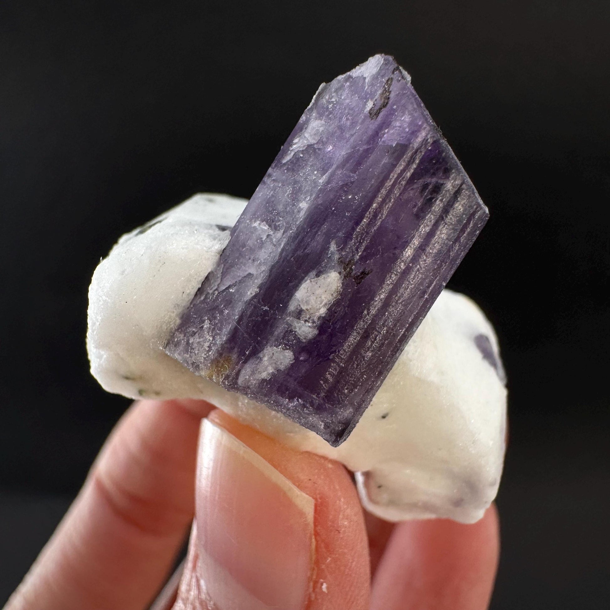 Scapolite on Matrix | Purple Crystal, Mineral Specimen from Afghanistan