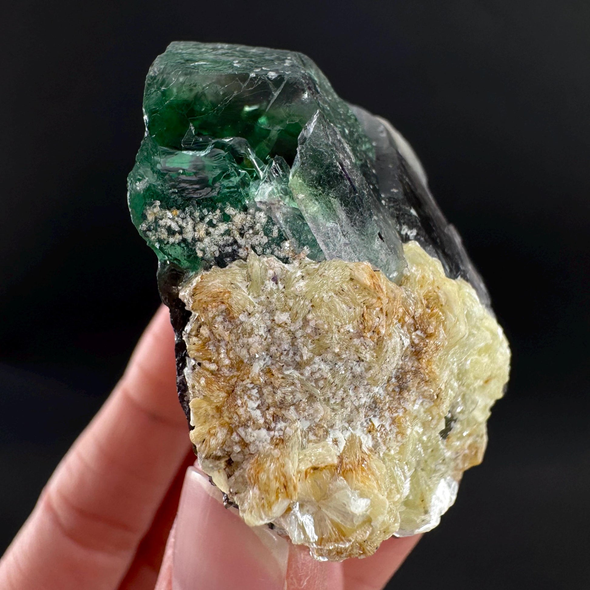 Fluorite | green crystal, mineral specimen from Erongo, Namibia