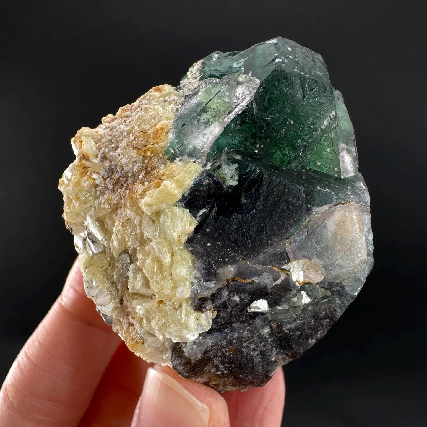 Fluorite | green crystal, mineral specimen from Erongo, Namibia