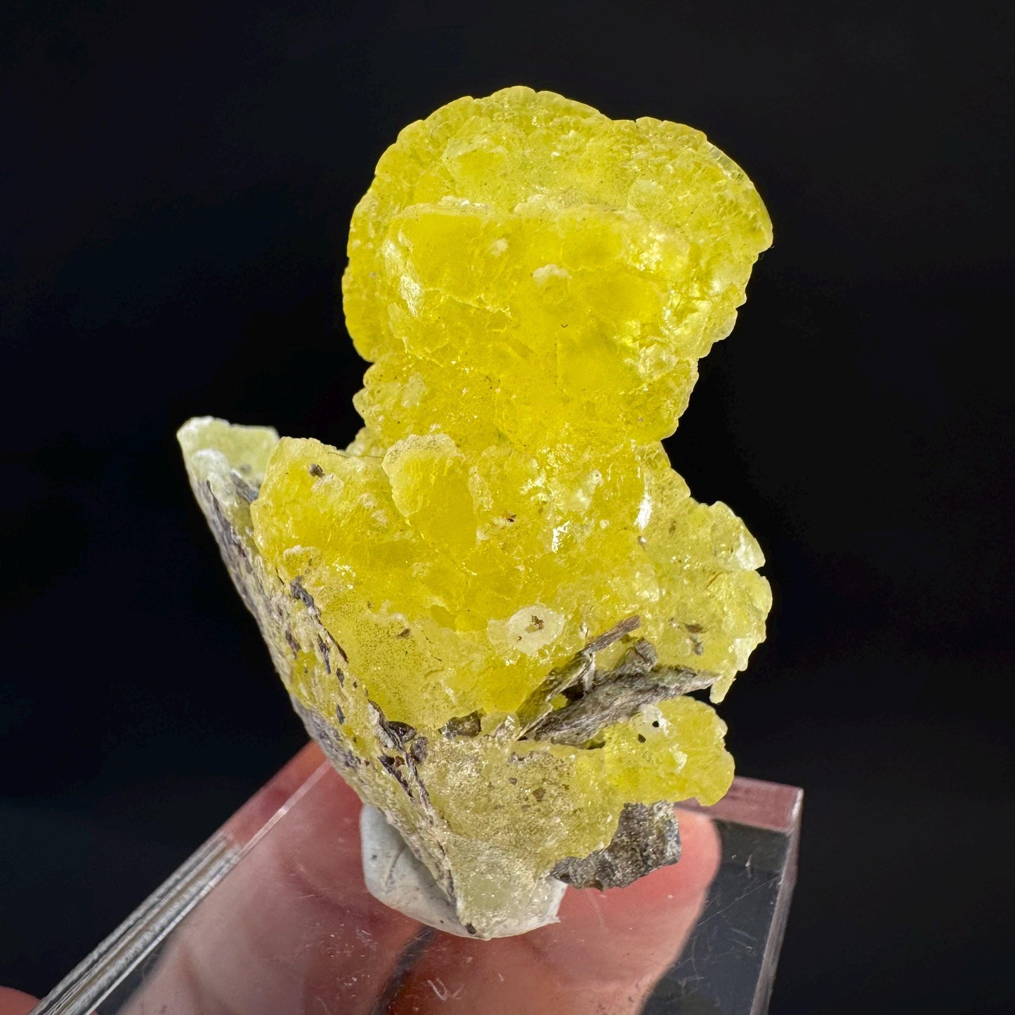Brucite | Yellow Crystal, Lustrous Mineral Specimen From Pakistan