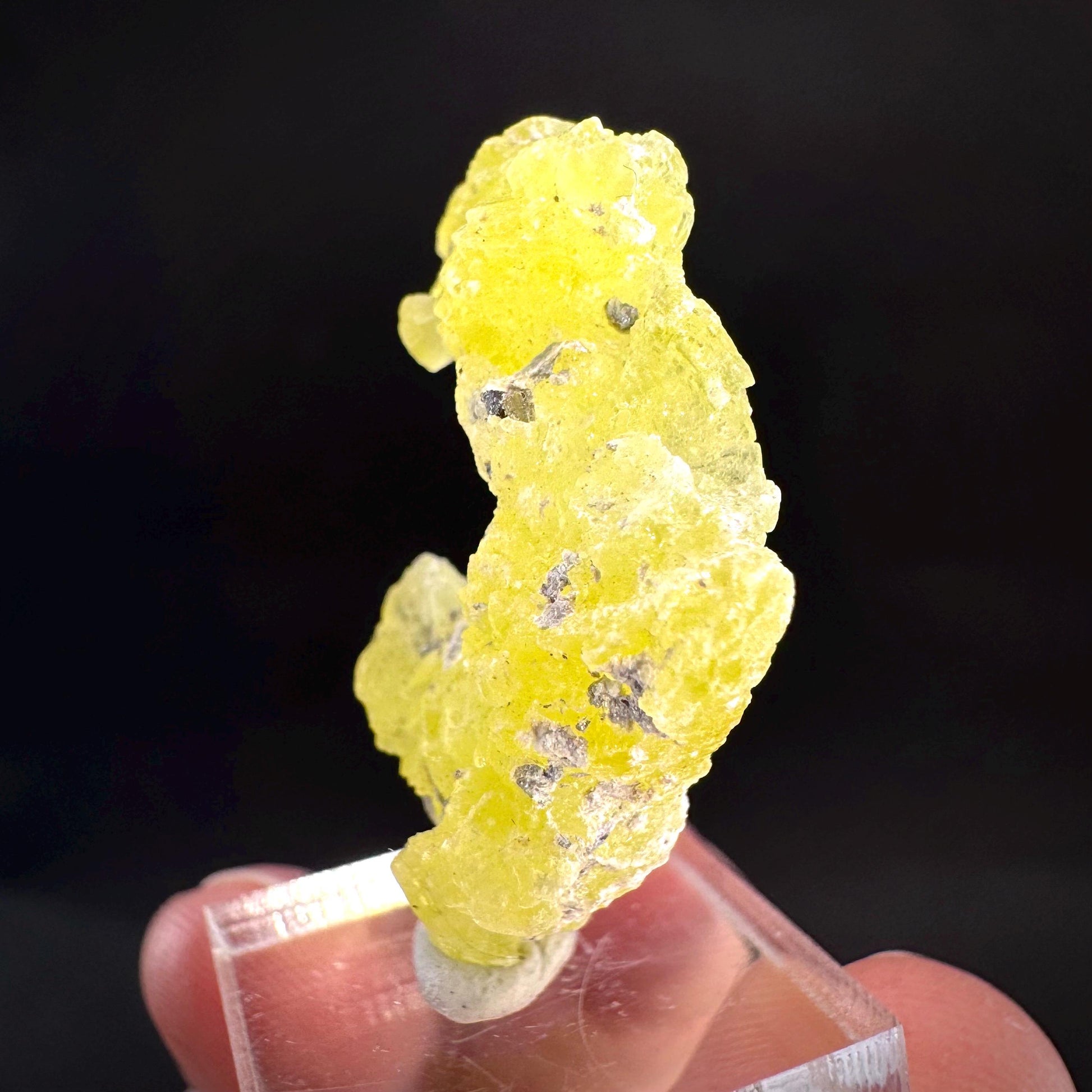 Brucite | Yellow Crystal, Lustrous Mineral Specimen From Pakistan