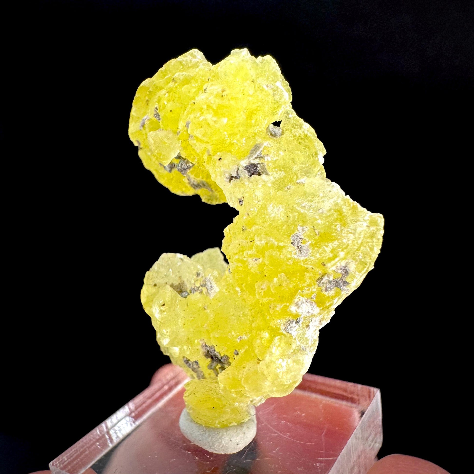 Brucite | Yellow Crystal, Lustrous Mineral Specimen From Pakistan