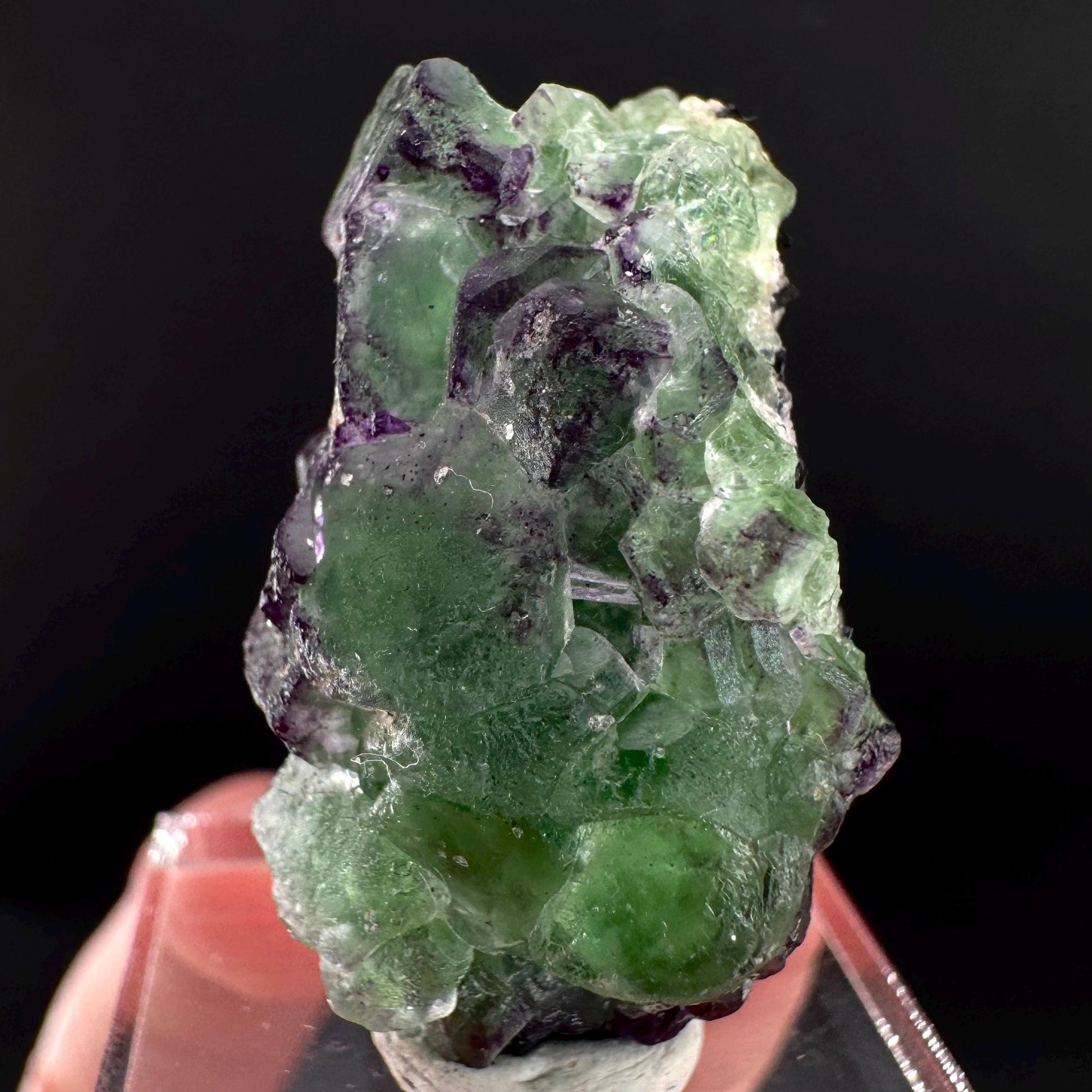 Fluorite w/ Schorl, & Muscovite | Lollipop Pocket, green crystal cluster, mineral specimen from Namibia