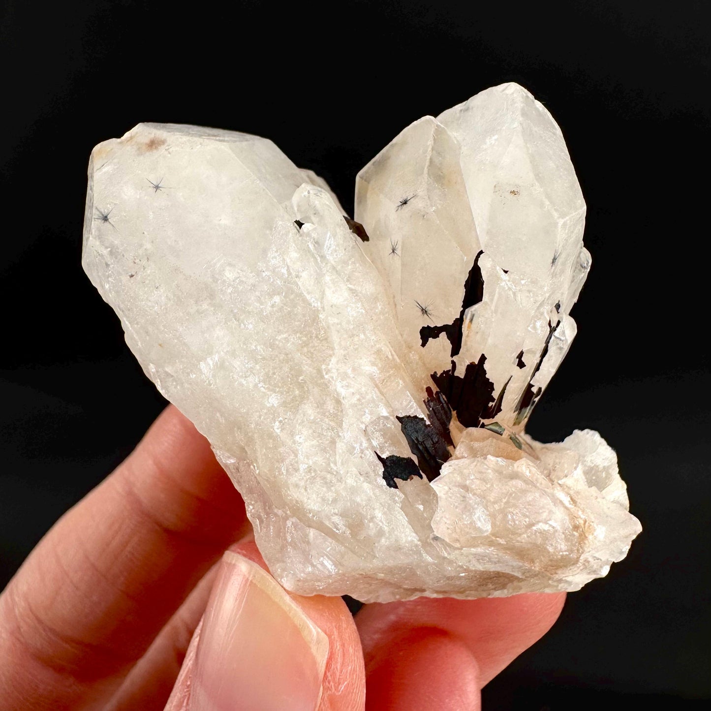 Hollandite Star Quartz | natural spider quartz crystal from Madagascar
