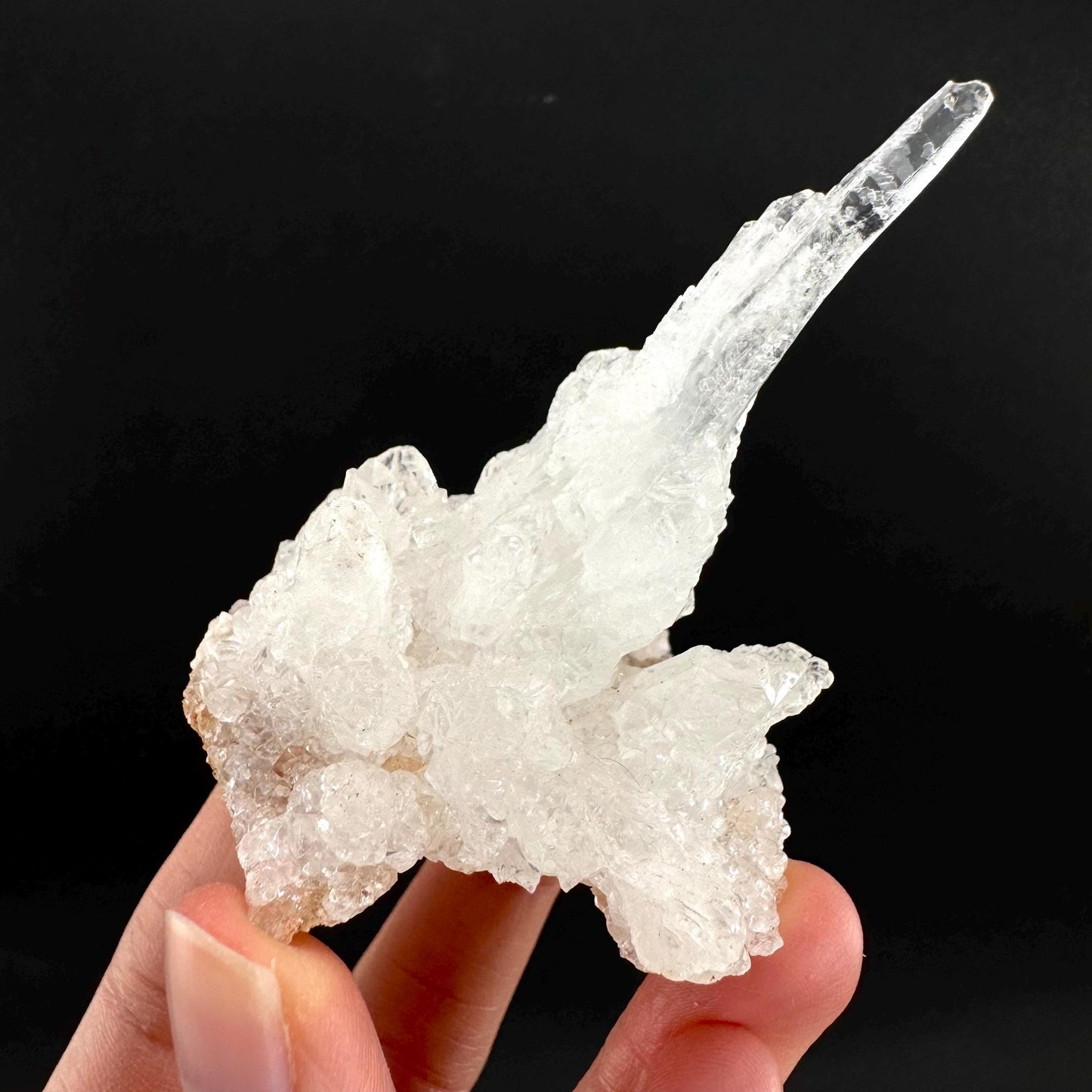Ice Calcite | clear crystal cluster, raw natural mineral specimen