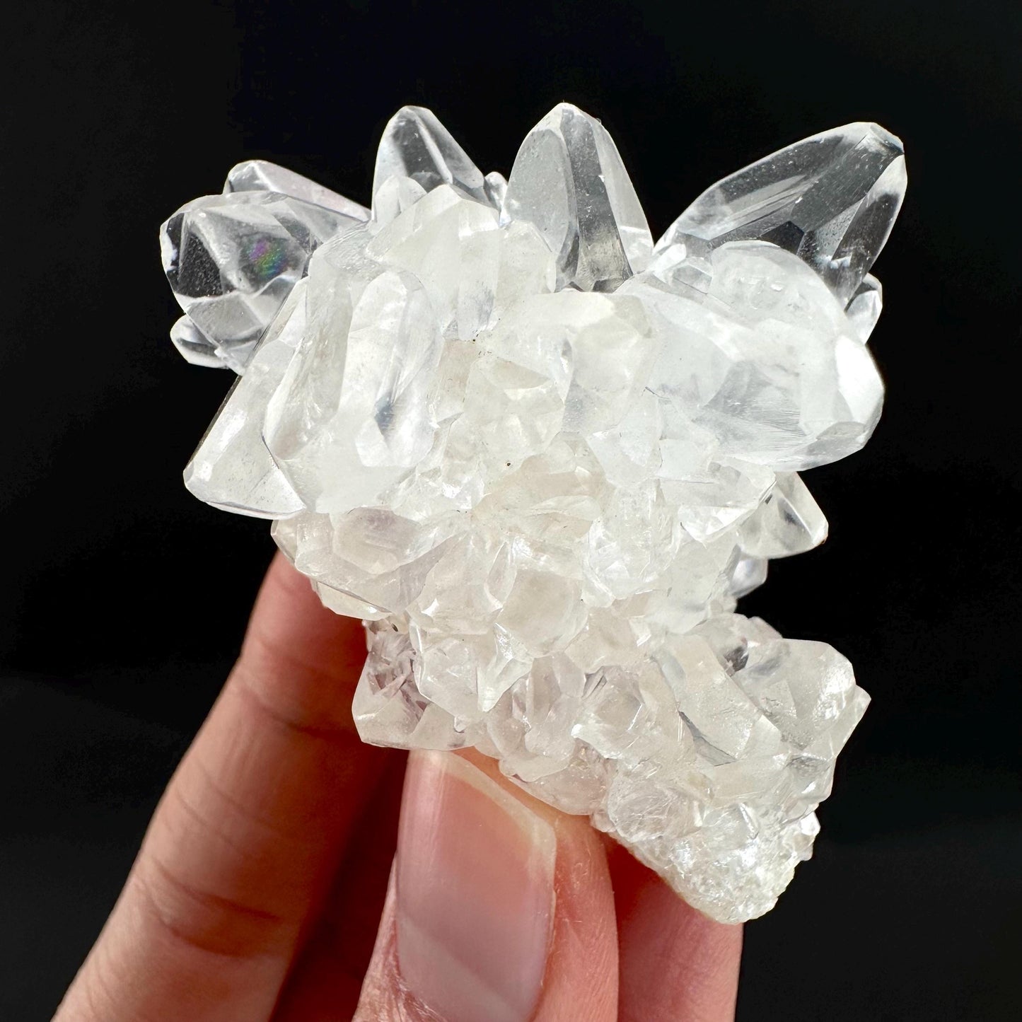 Ice Calcite | clear crystal cluster, raw natural mineral specimen