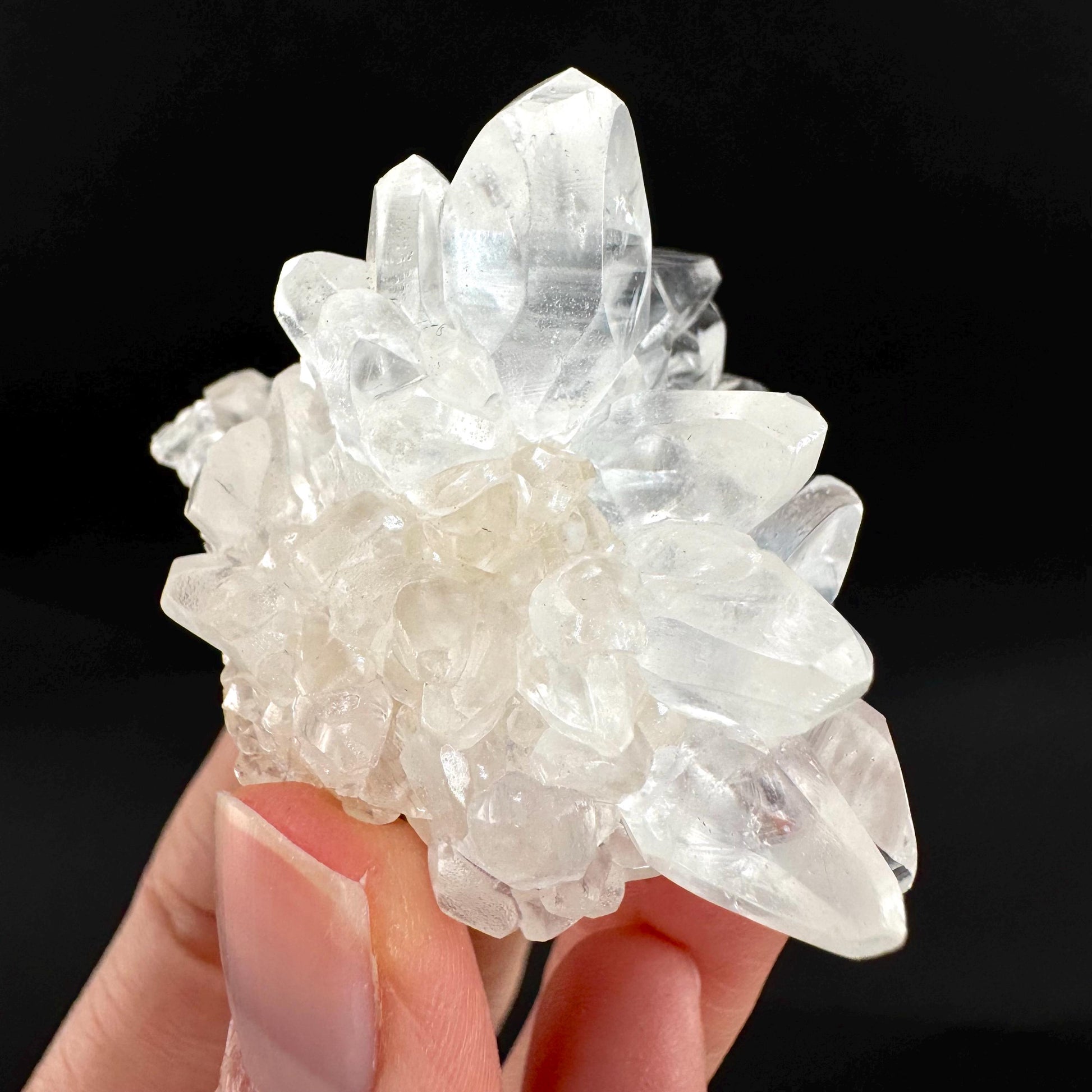 Ice Calcite | clear crystal cluster, raw natural mineral specimen