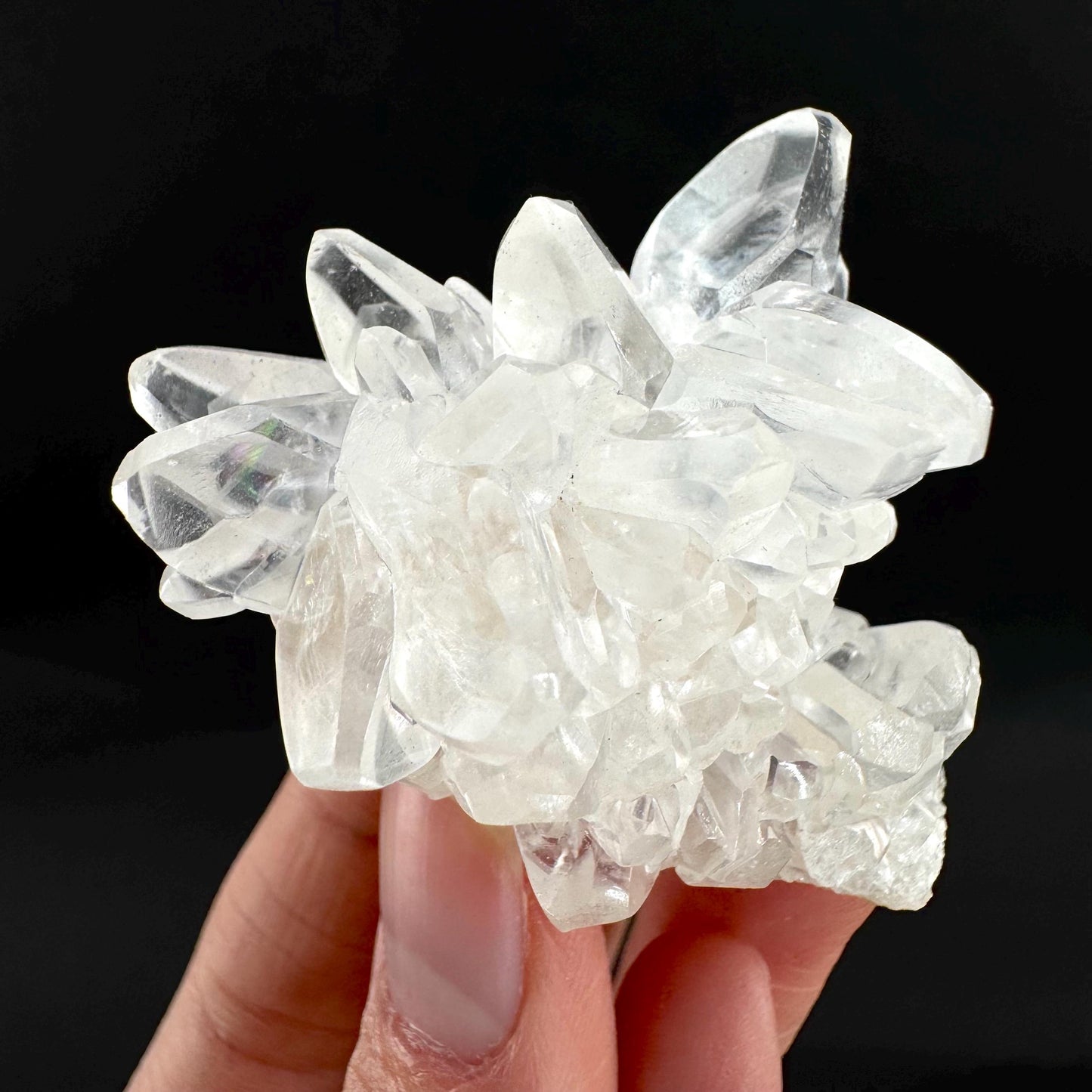 Ice Calcite | clear crystal cluster, raw natural mineral specimen