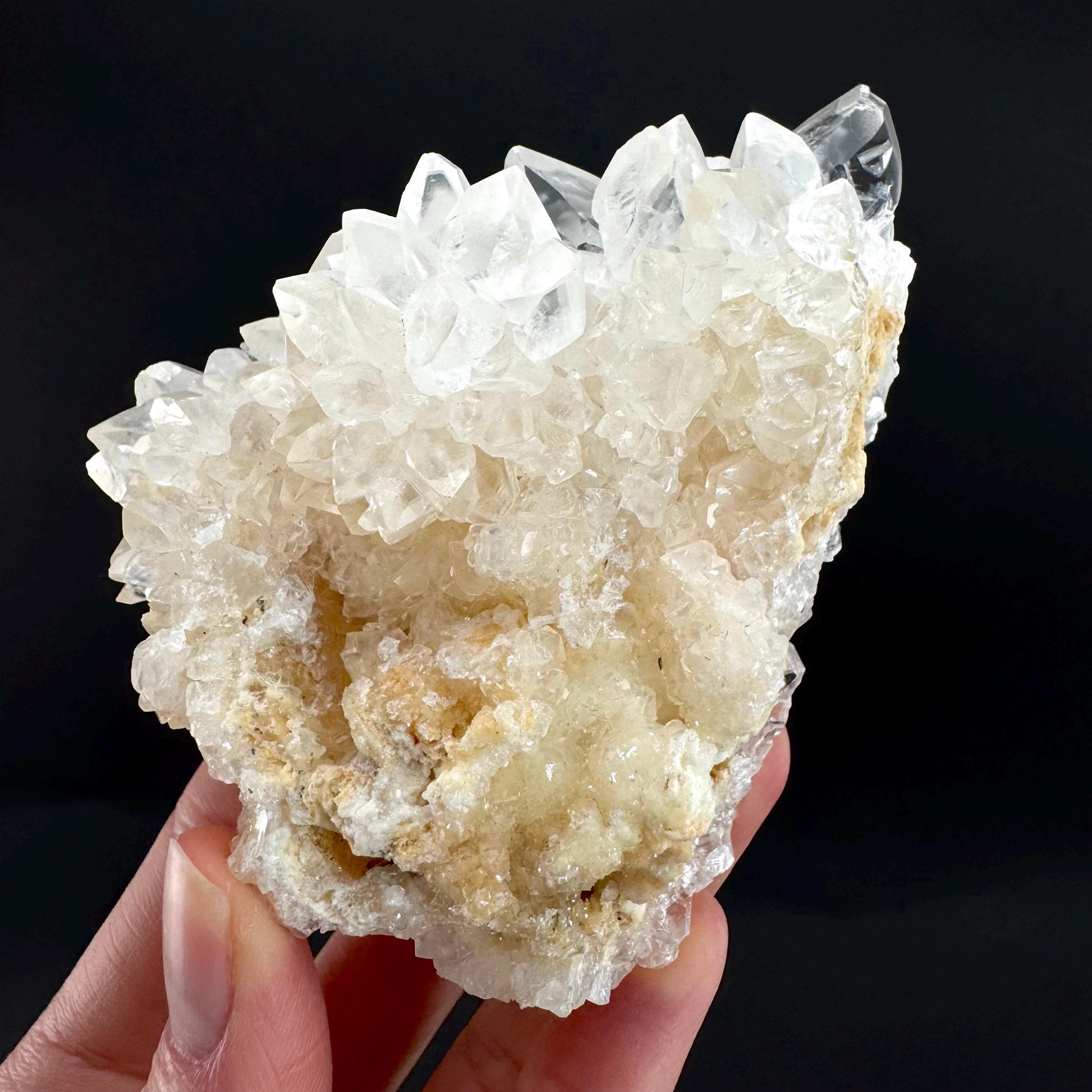 Ice Calcite | clear crystal cluster, raw natural mineral specimen