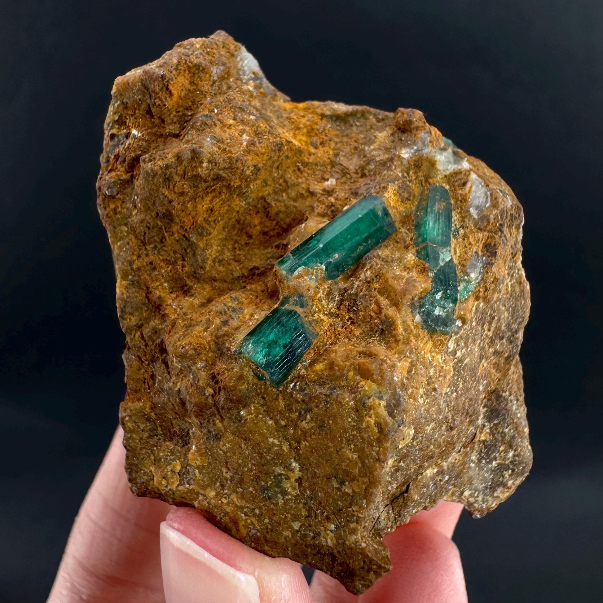 Emerald on Matrix | natural green crystal, mineral specimen from Pakistan