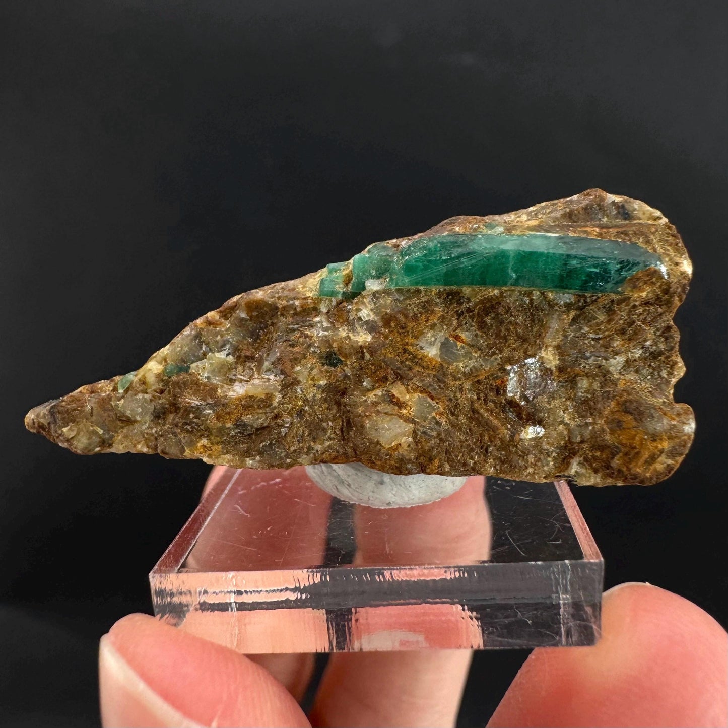 Emerald on Matrix | natural green crystal, mineral specimen from Pakistan